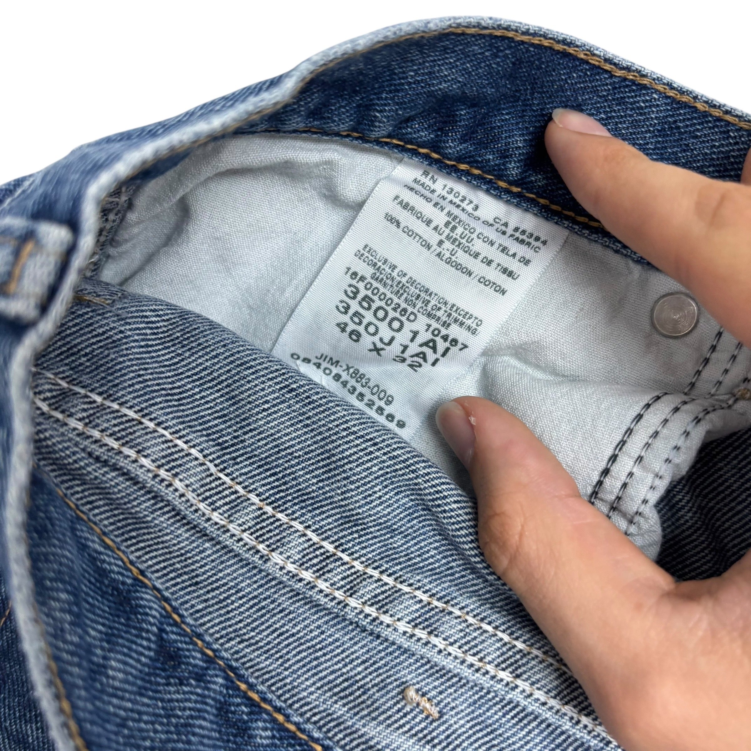 Wrangler Jeans W44 L27 Mens Mid Blue Relaxed Straight Fit Vintage Denim (E)