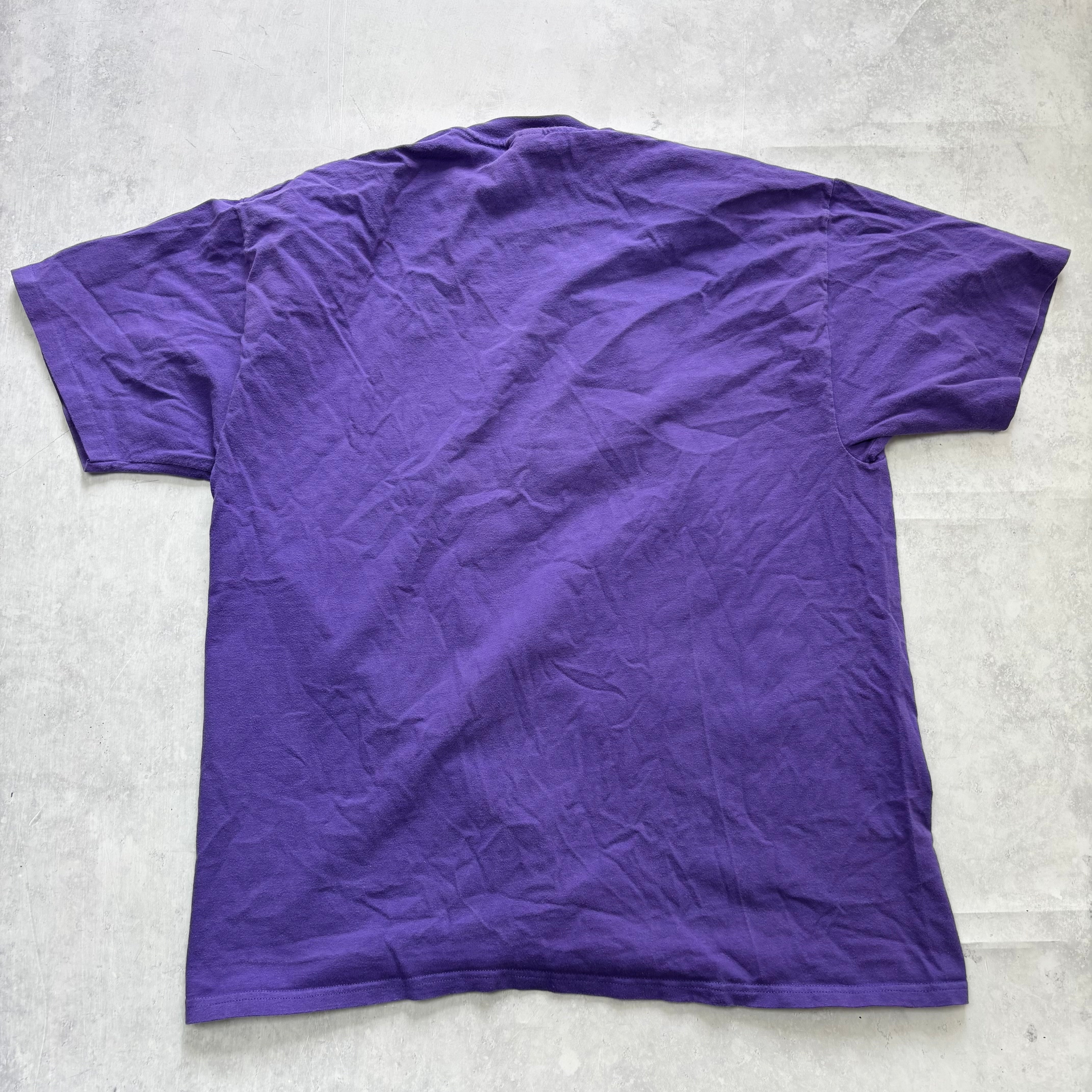Vintage T Shirt Mens XL Purple Single Stitch Graphic Print 90s USA Tourist