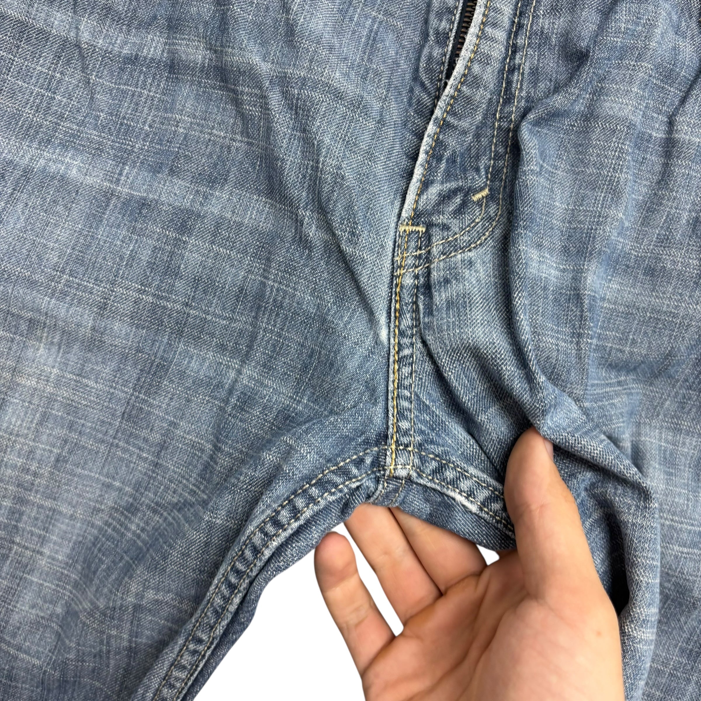 Levis 569 Jeans W34 L31 Mens Blue Baggy Relaxed Straight Fit Denim (E)