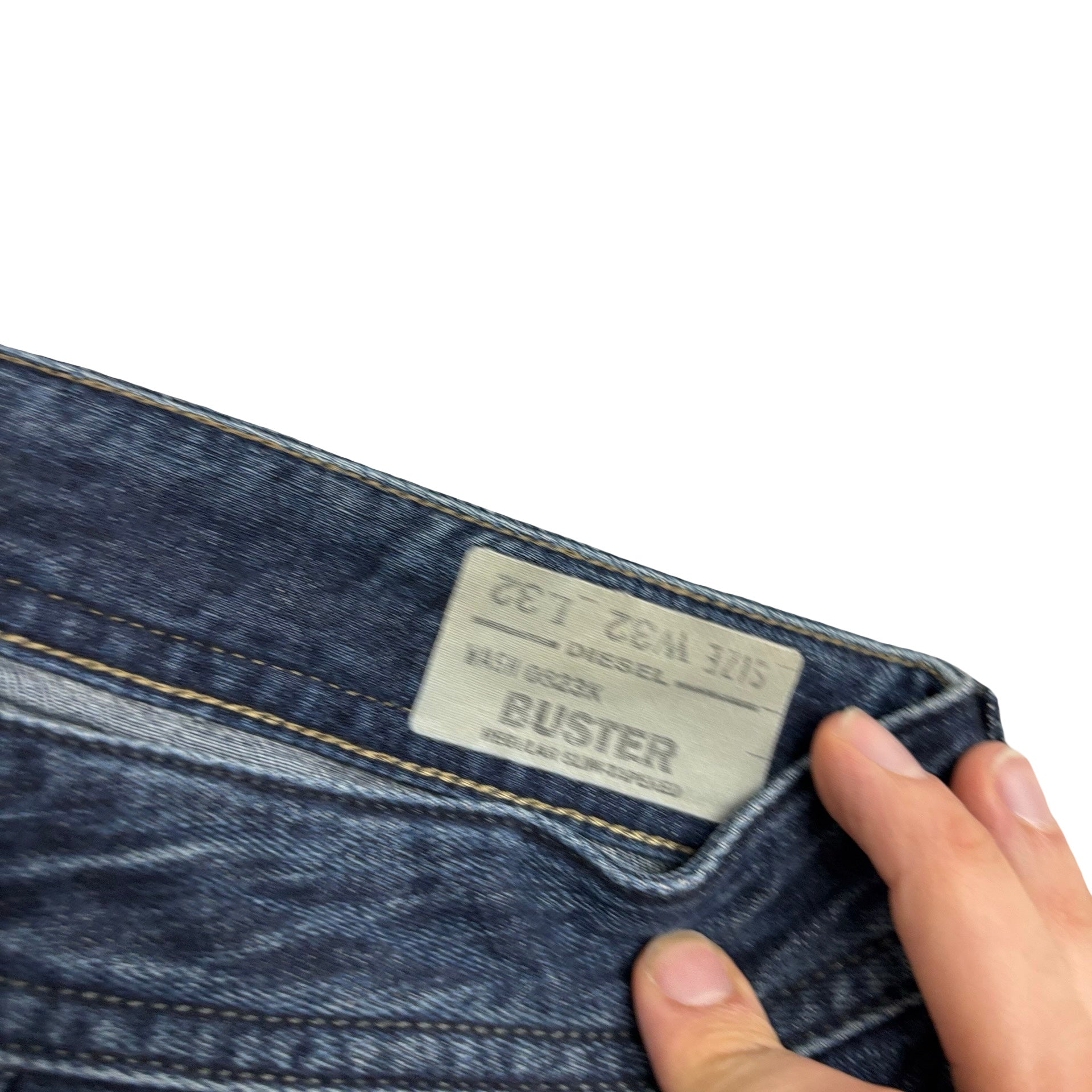 Diesel Buster Jeans W32 L32 Mens Dark Blue Slim Tapered Fit Denim (F)