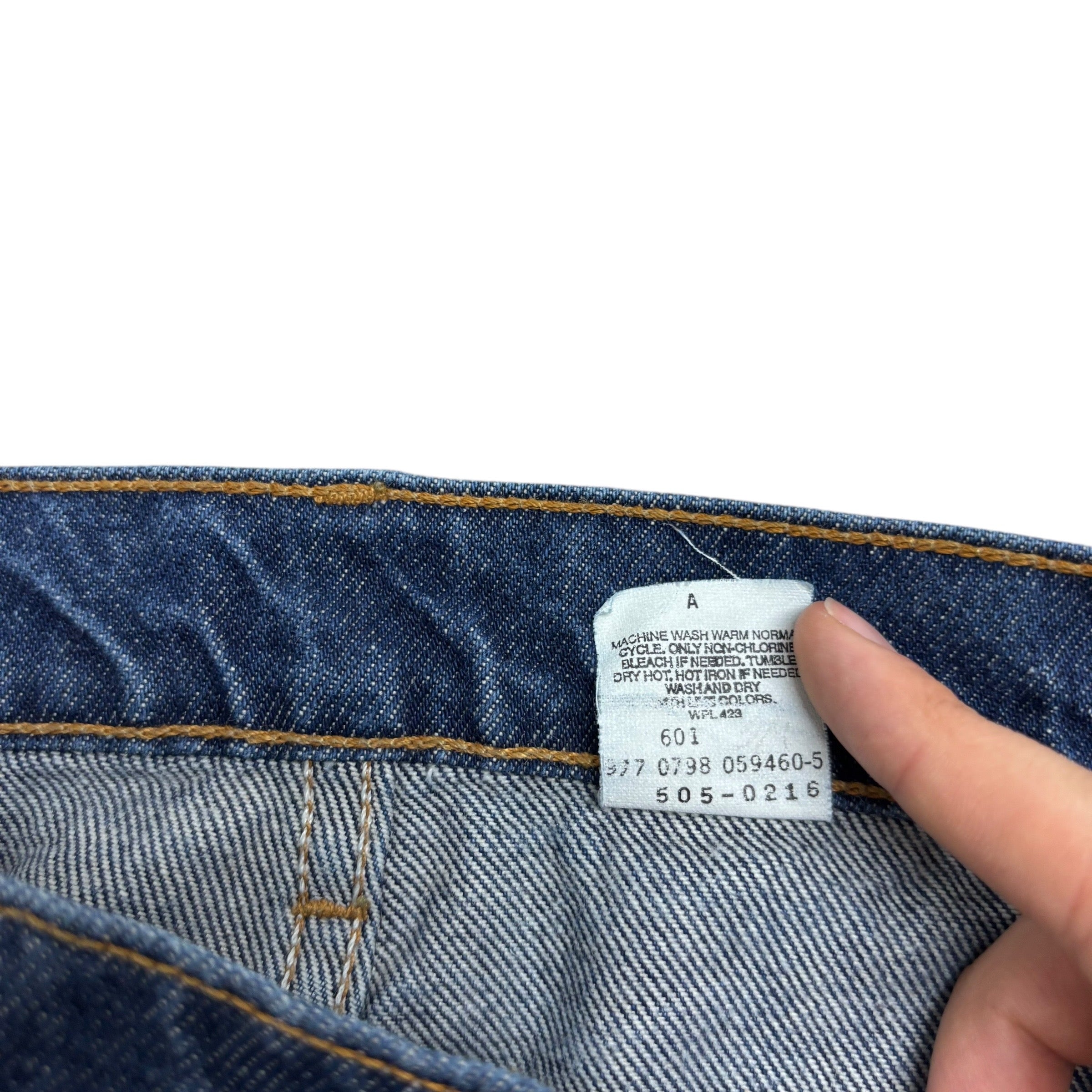 Levis 505 Jeans W32 L33 Mens Dark Blue Regular Straight Fit Vintage Denim