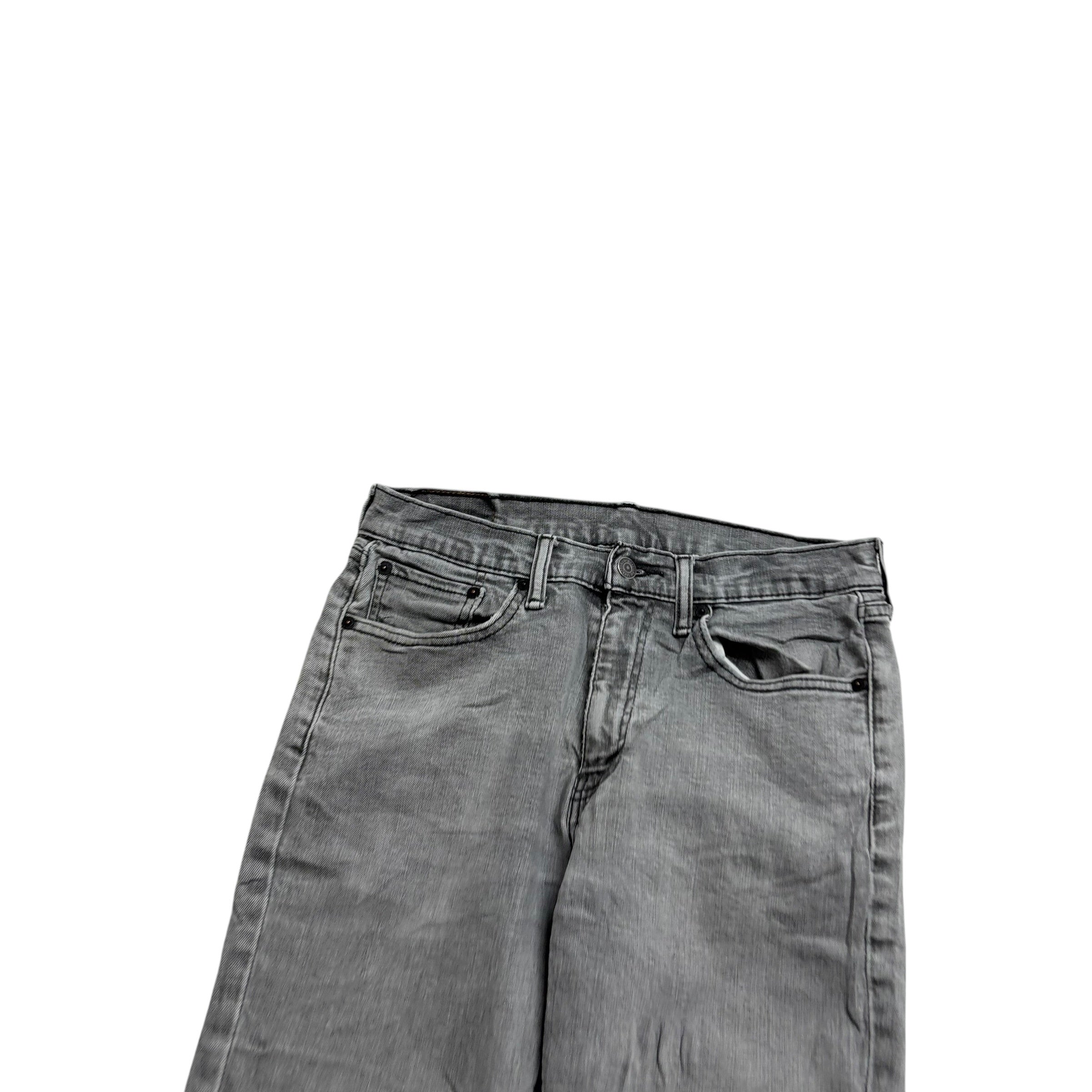 Levis 513 Jeans W30 L31 Mens Grey Slim Straight Fit Stretch Denim