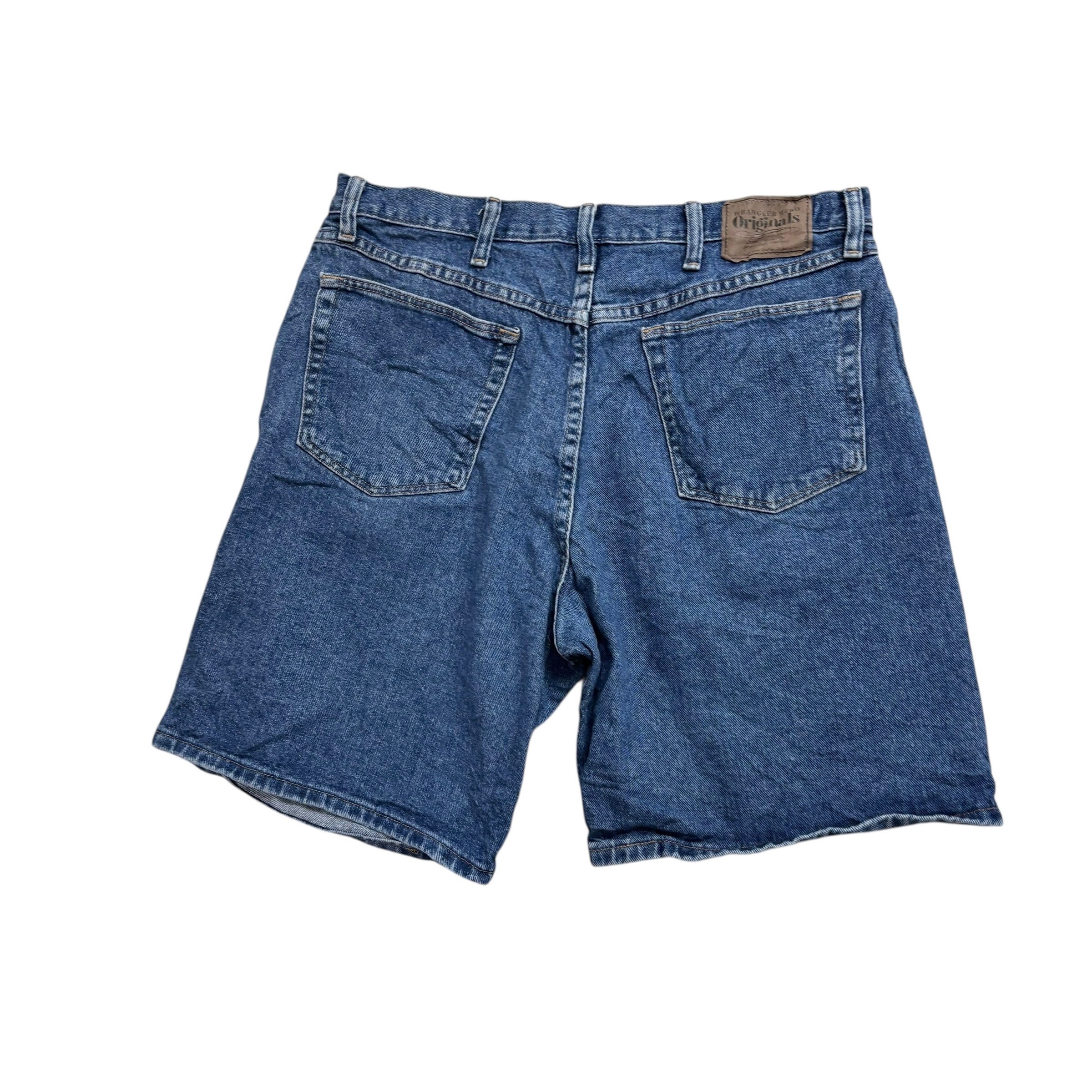 Wrangler Baggy Jorts W36 Mens Denim Shorts Mid Blue Relaxed Fit (E)