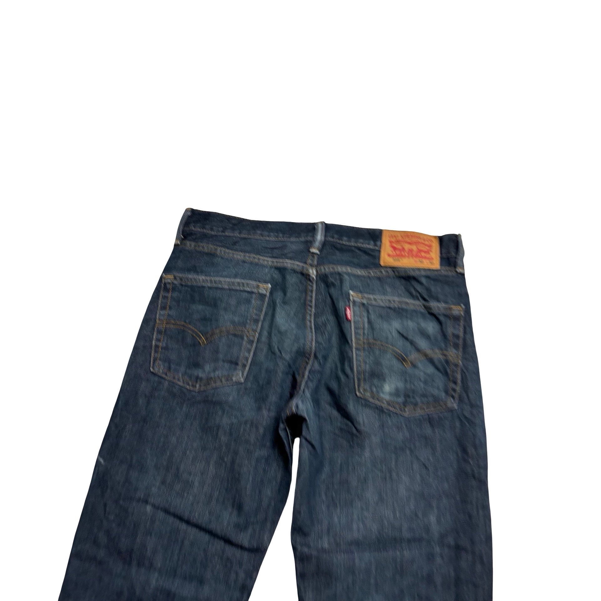 Levis 514 Jeans W32 L32 Mens Dark Blue Regular Straight Fit Denim (E)