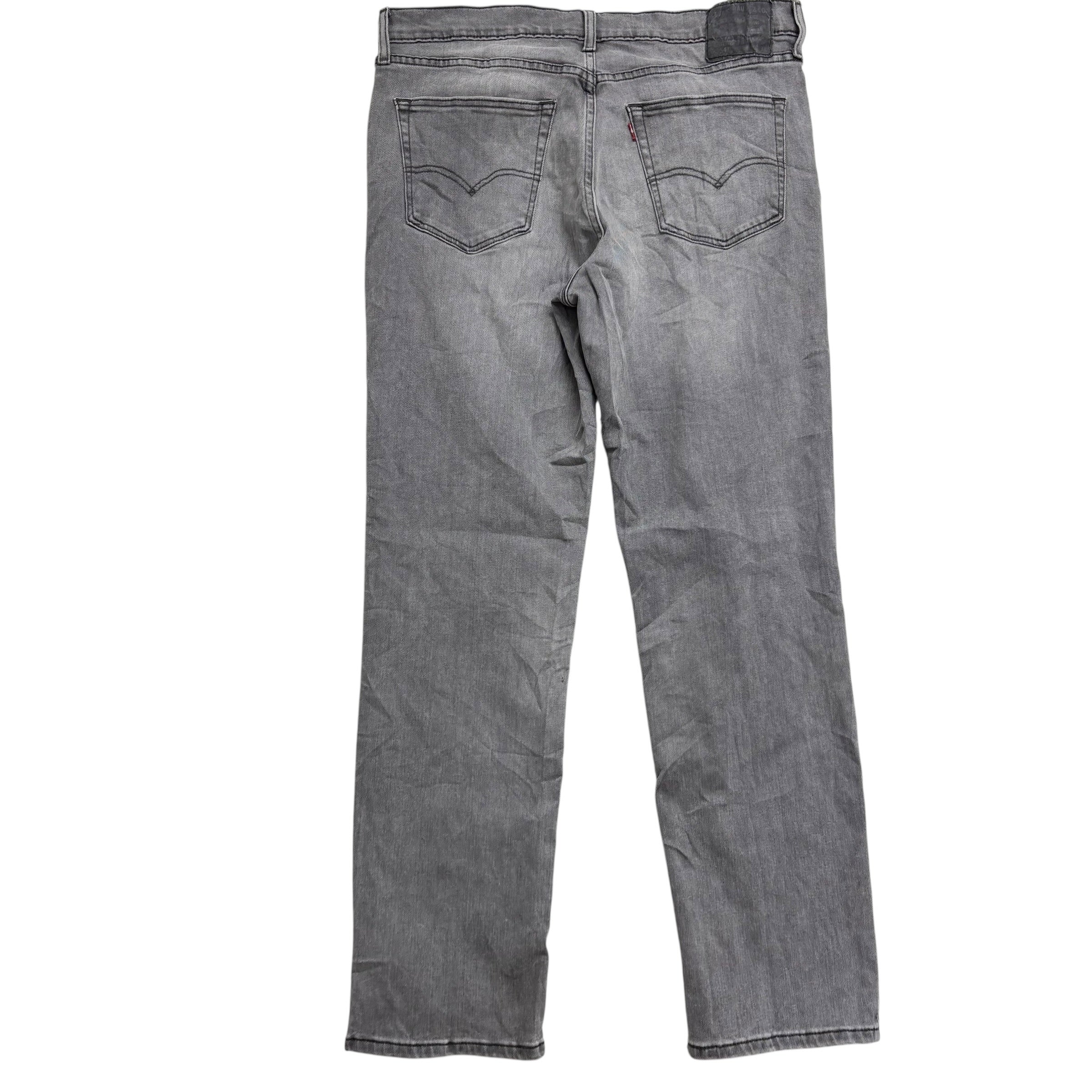 Levis 541 Jeans W36 L34 Mens Grey Athletic Tapered Fit Stretch Denim (E)