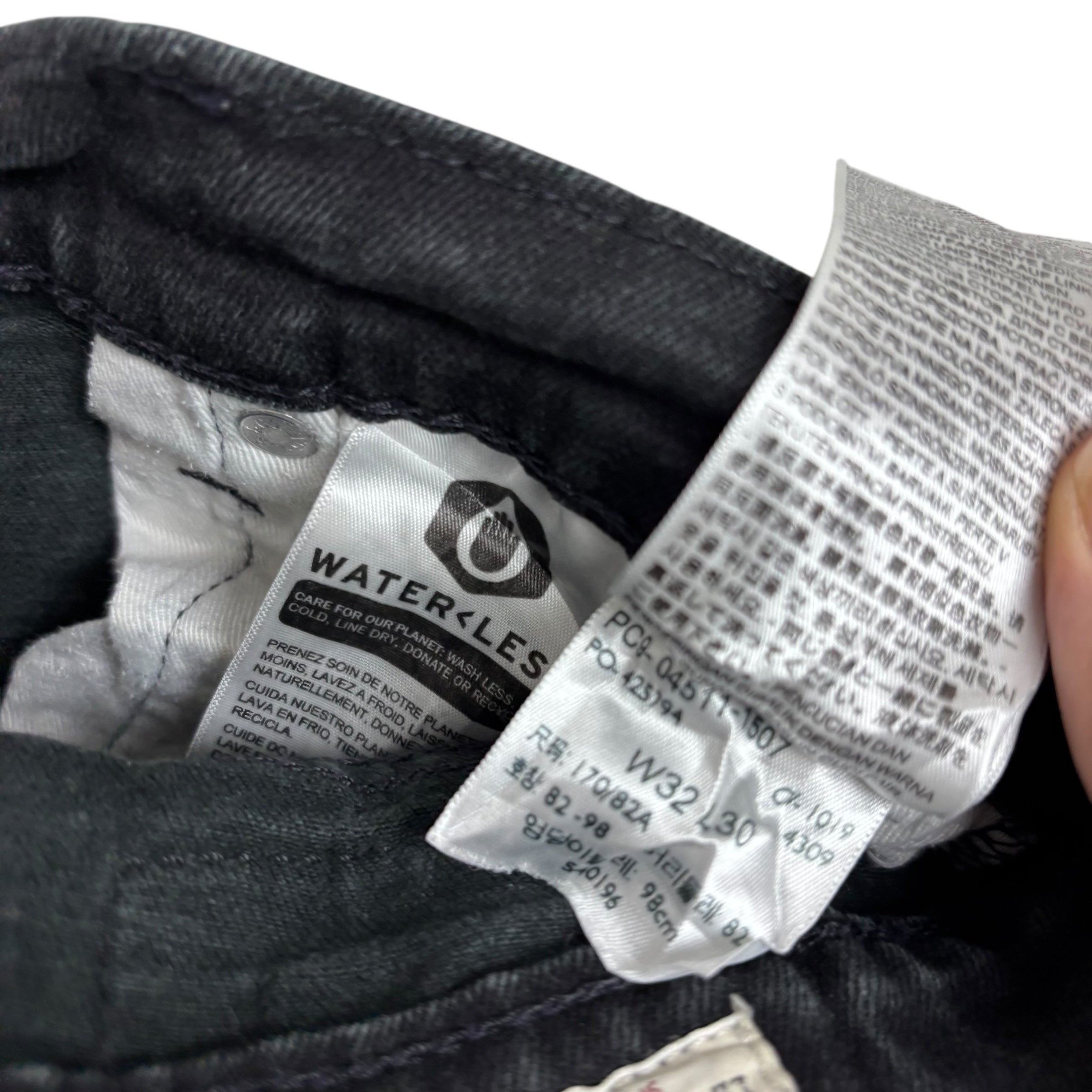 Levis 511 Jeans W31 L29 Mens Black Slim Fit Stretch Premium Denim