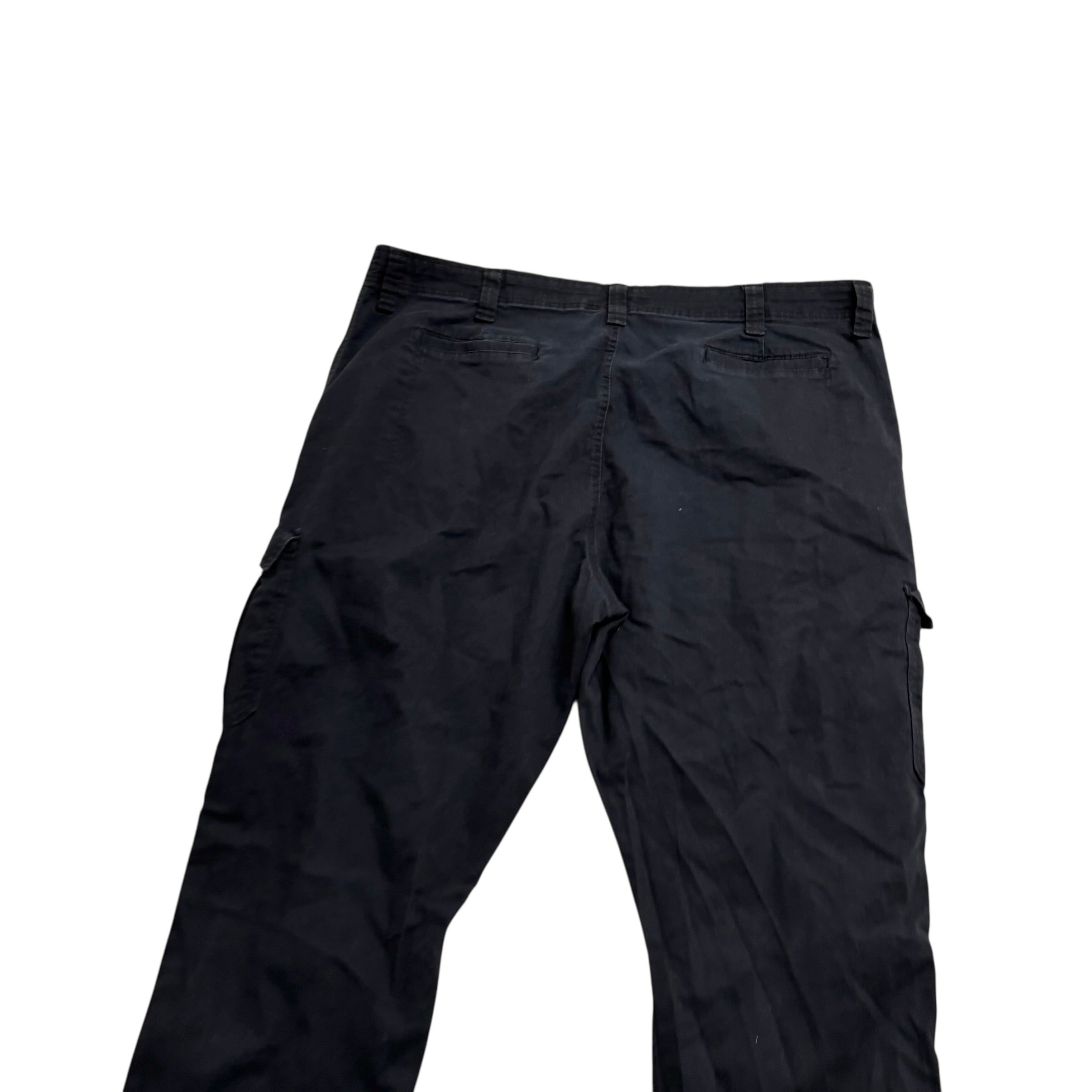 Wrangler Cargo Trousers W42 L32 Mens Black Relaxed Straight Fit Stretch Pants