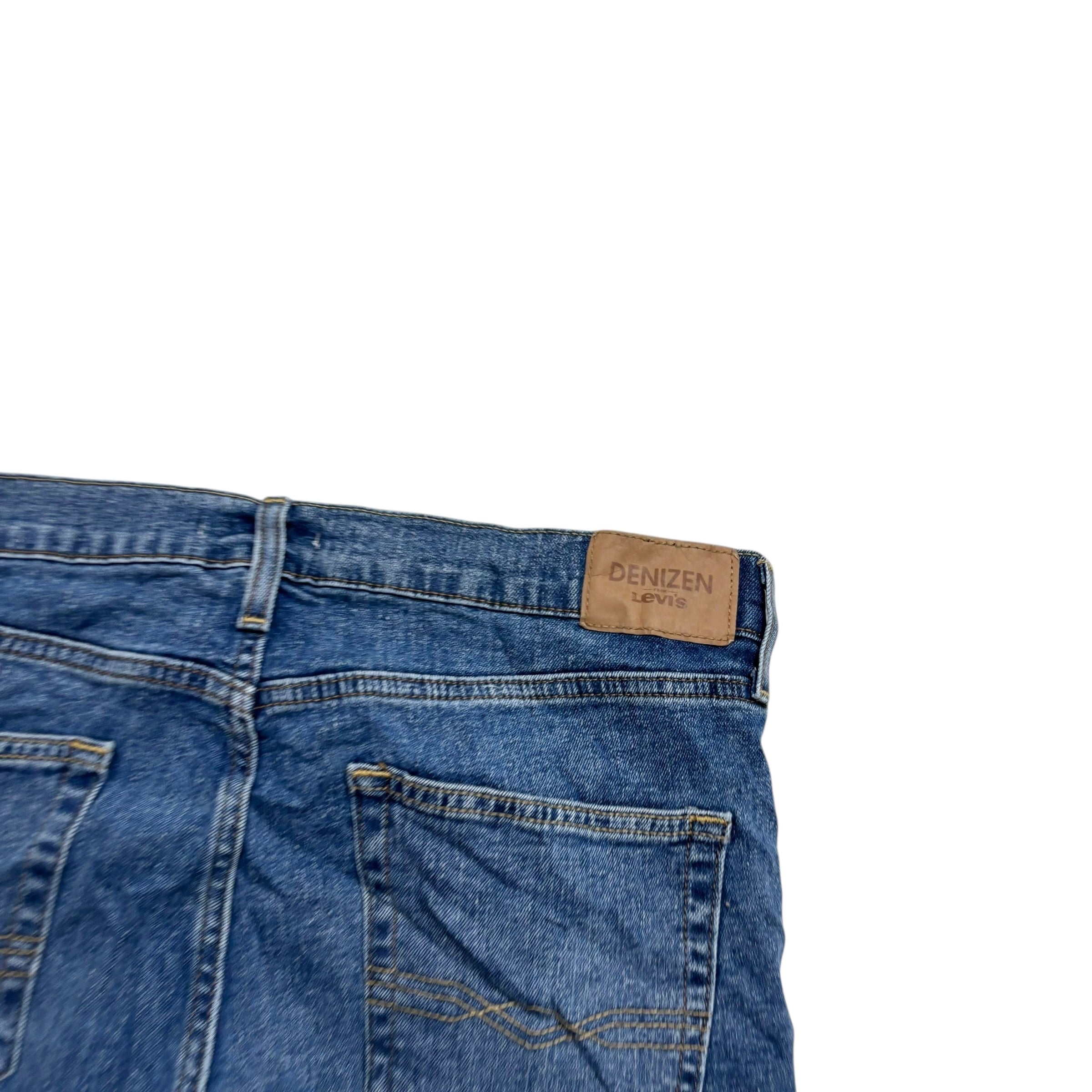 Levis Denizen Jeans W33 L30 Mens Mid Blue Regular Straight Fit Stretch Denim (E)