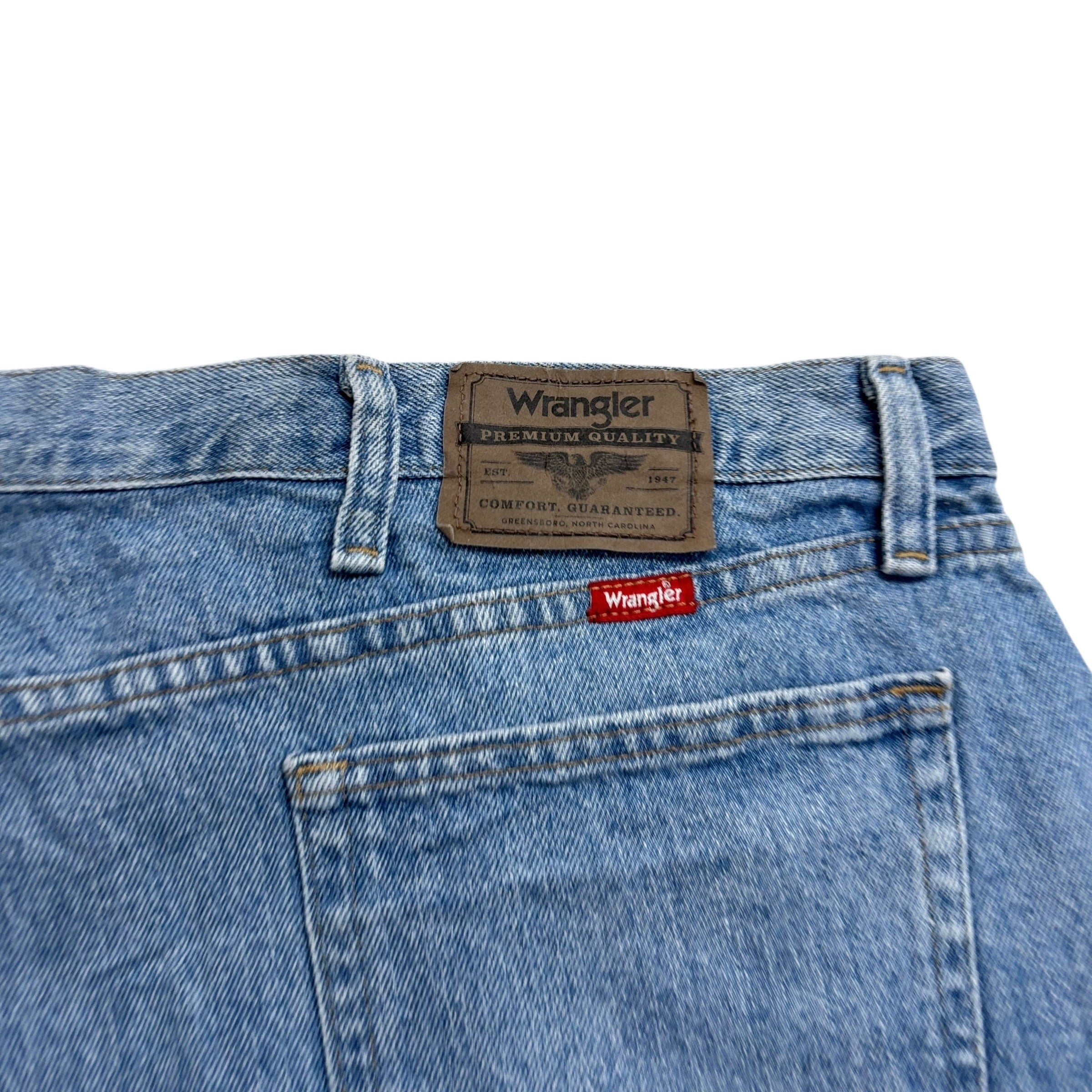 Wrangler Baggy Jorts W44 Mens Denim Shorts Light Blue Relaxed Fit