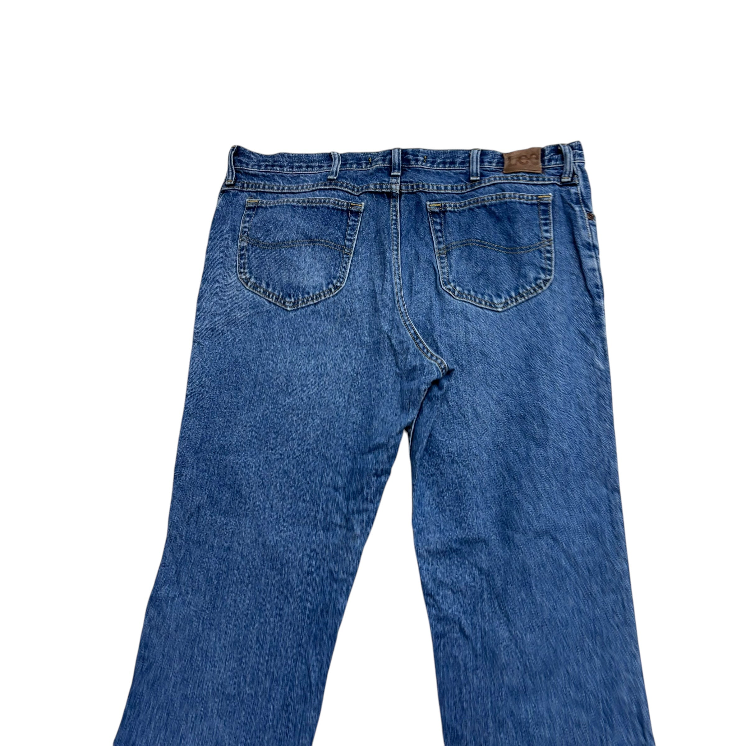 Lee Jeans W42 L30 Mens Mid Blue Regular Straight Fit Vintage Denim (E)