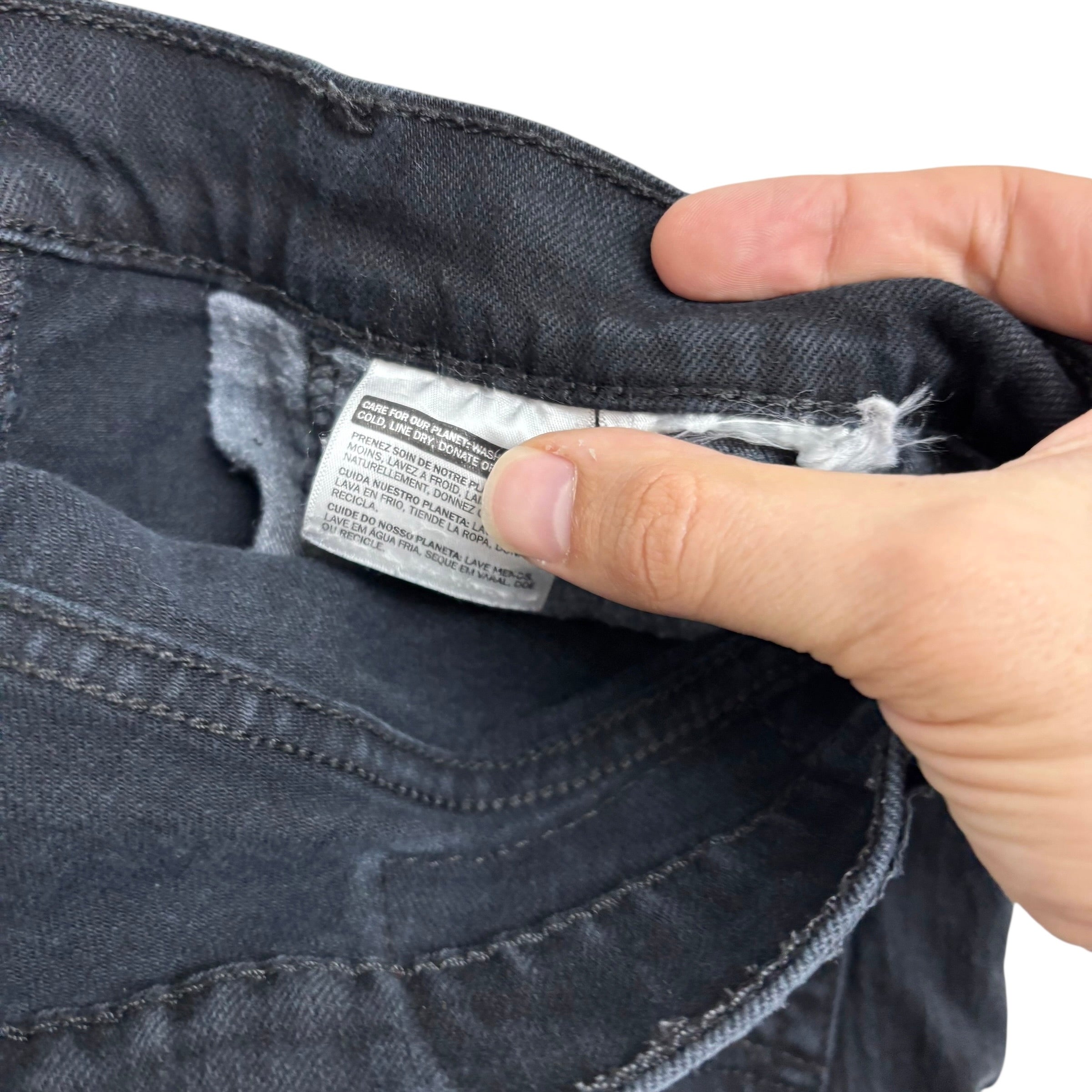 Levis 511 Jeans W32 L29 Mens Black Slim Fit Stretch Denim (E)