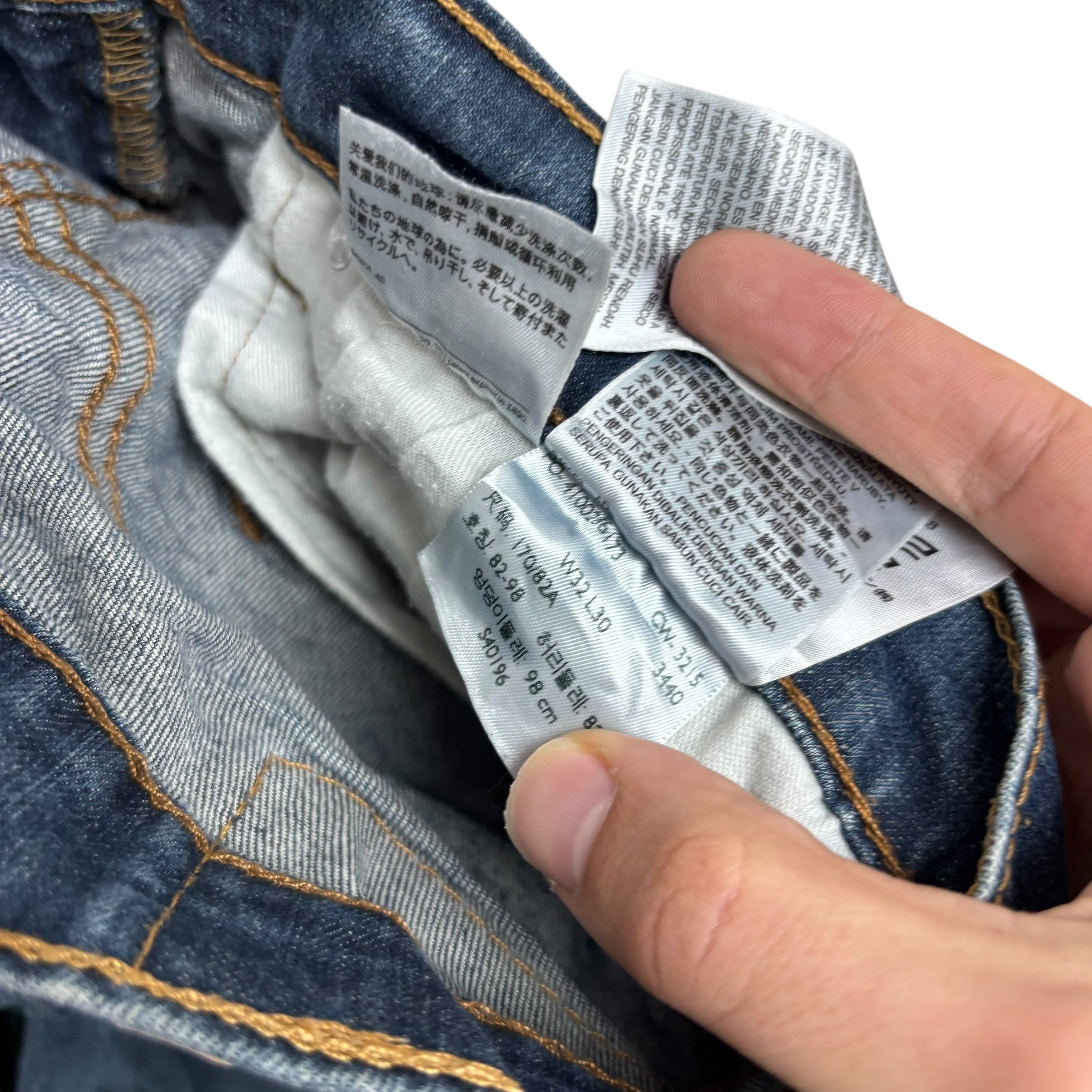 Levis 514 Jeans W32 L30 Mens Dark Blue Regular Straight Fit Stretch Denim (F)