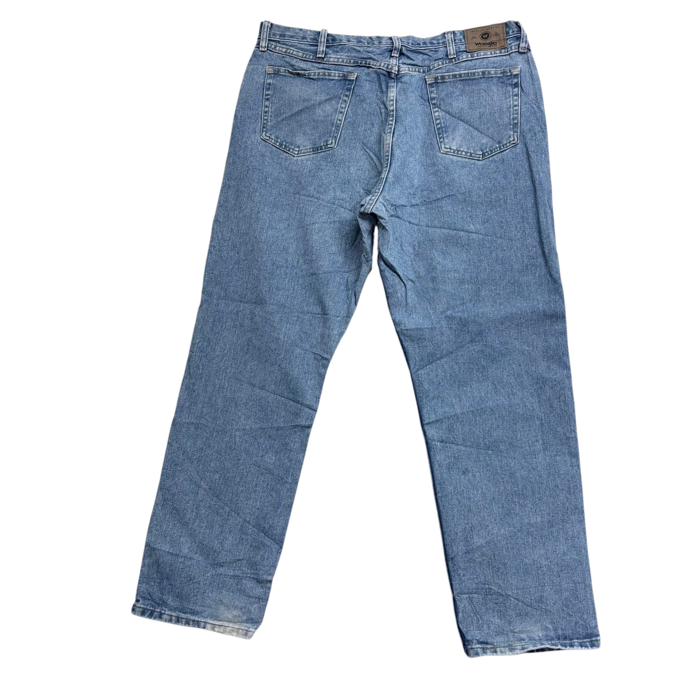 Wrangler Jeans W40 L32 Mens Light Blue Relaxed Straight Fit Denim
