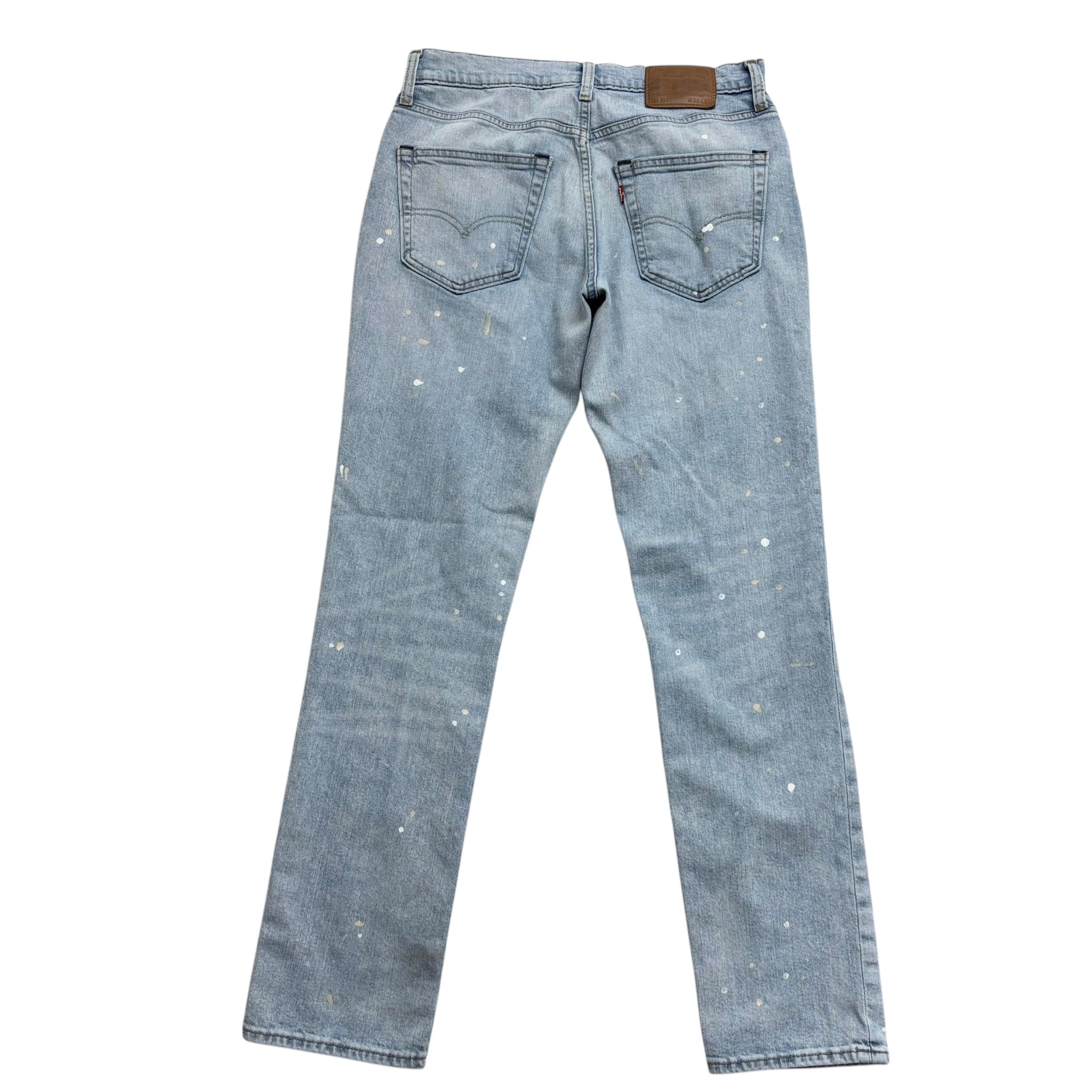 Levis 511 Jeans W30 L32 Mens Light Blue Slim Fit Stretch Denim