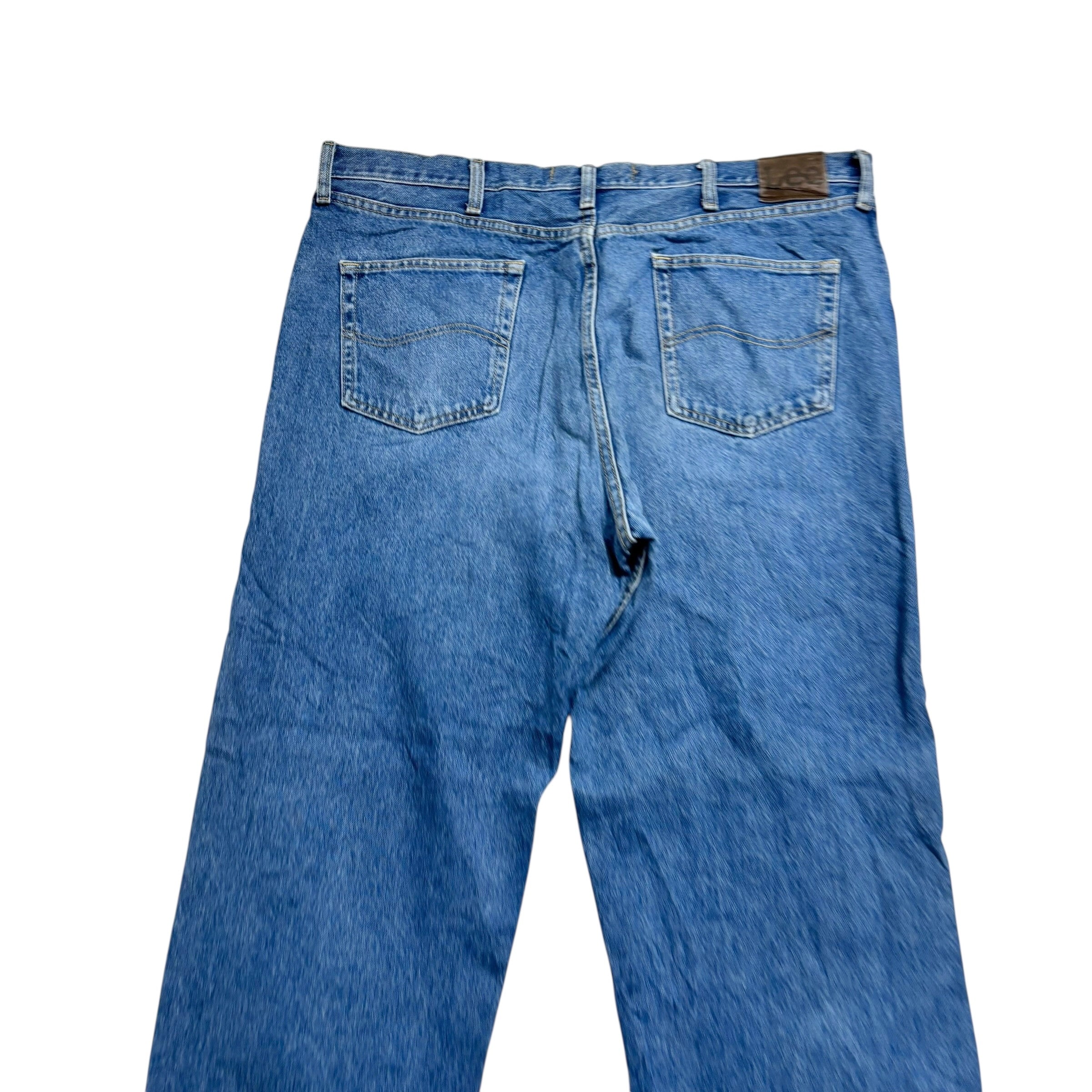 Lee Jeans W42 L32 Mens Relaxed Straight Fit Mid Blue Baggy Vintage Denim (E)