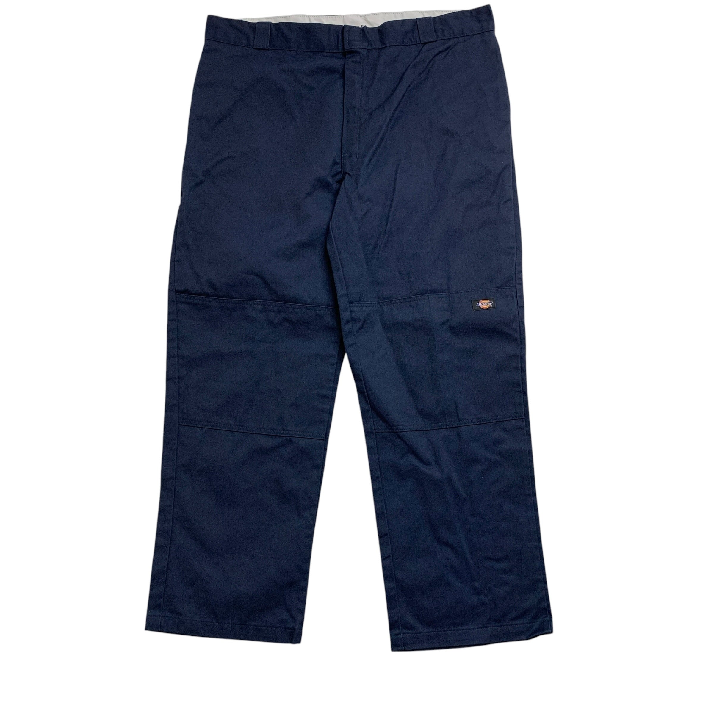 Dickies Double Knee Trousers W42 L32 Mens Blue Pants Baggy Relaxed Fit Workwear
