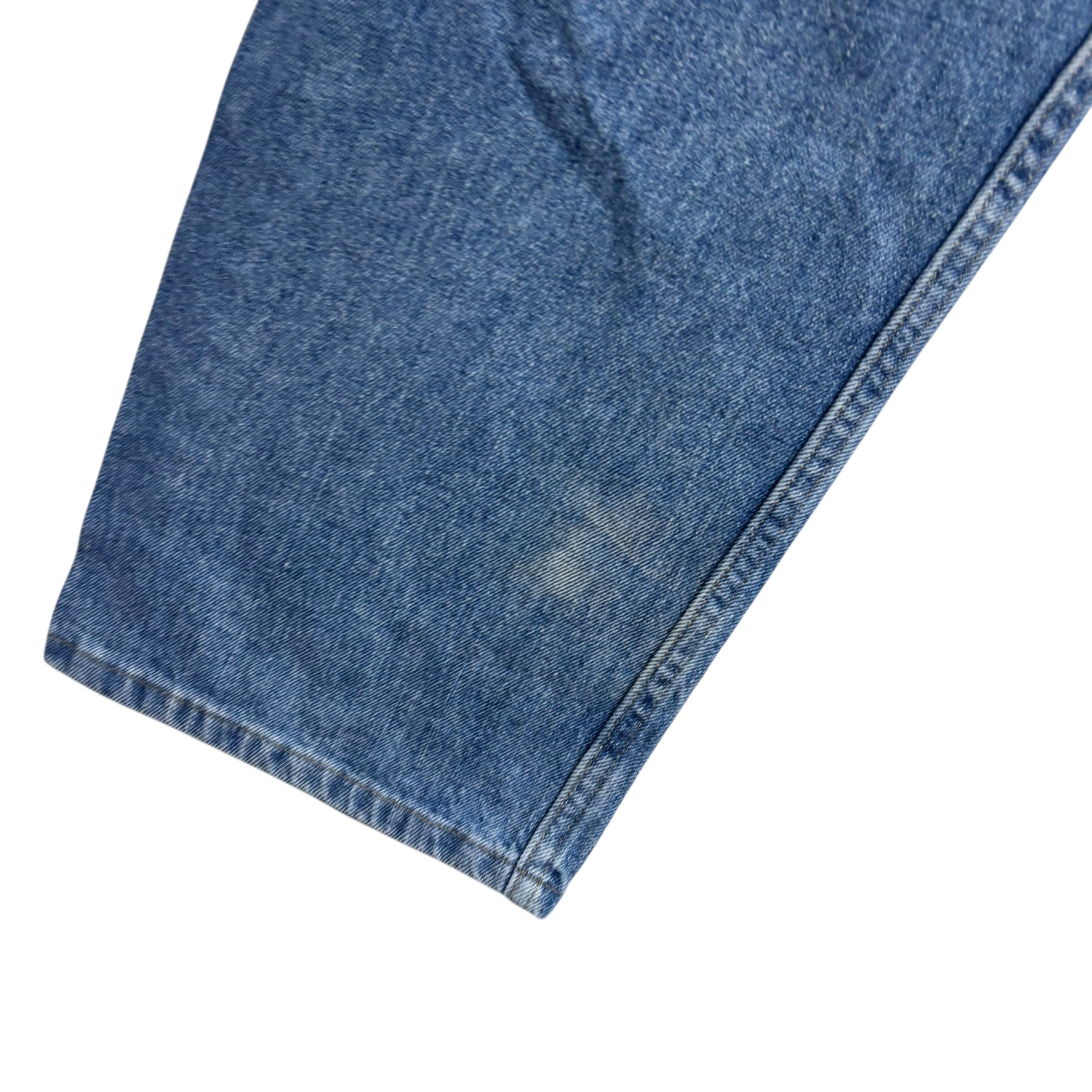 Wrangler Jeans W48 L32 Mens Mid Blue Baggy Relaxed Straight Fit Denim