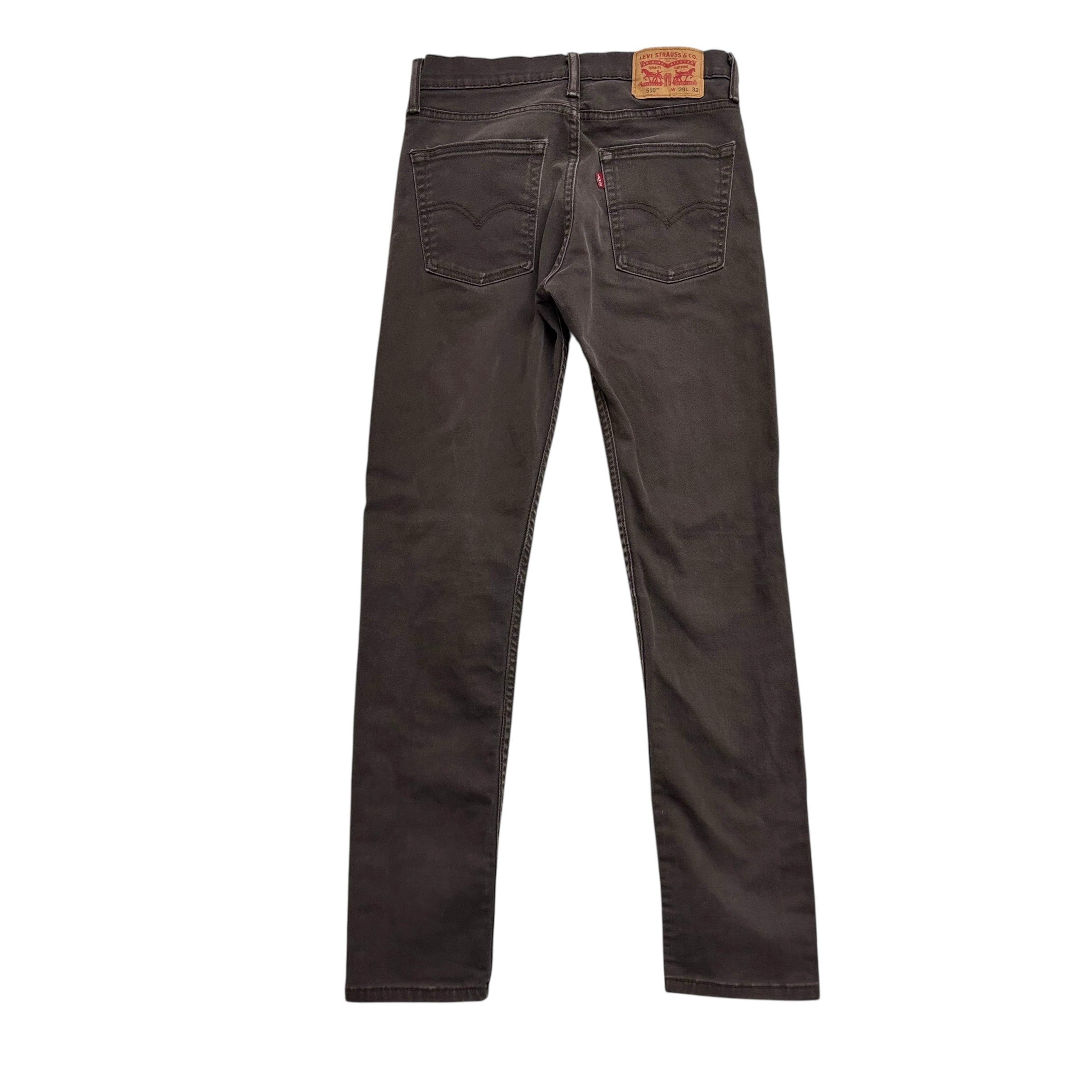 Levis 510 Jeans W29 L32 Mens Brown Skinny Fit Stretch Denim