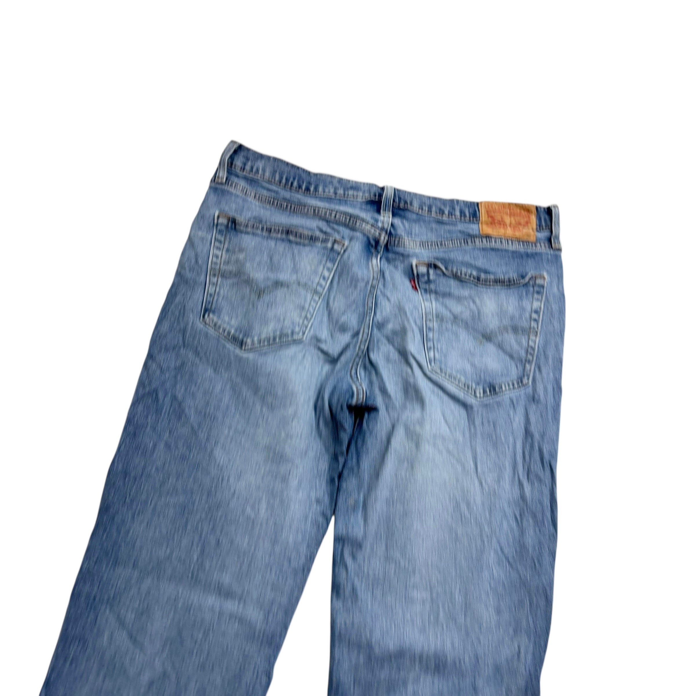 Levis 541 Jeans W34 L36 Mens Light Blue Athletic Tapered Fit Stretch Distressed
