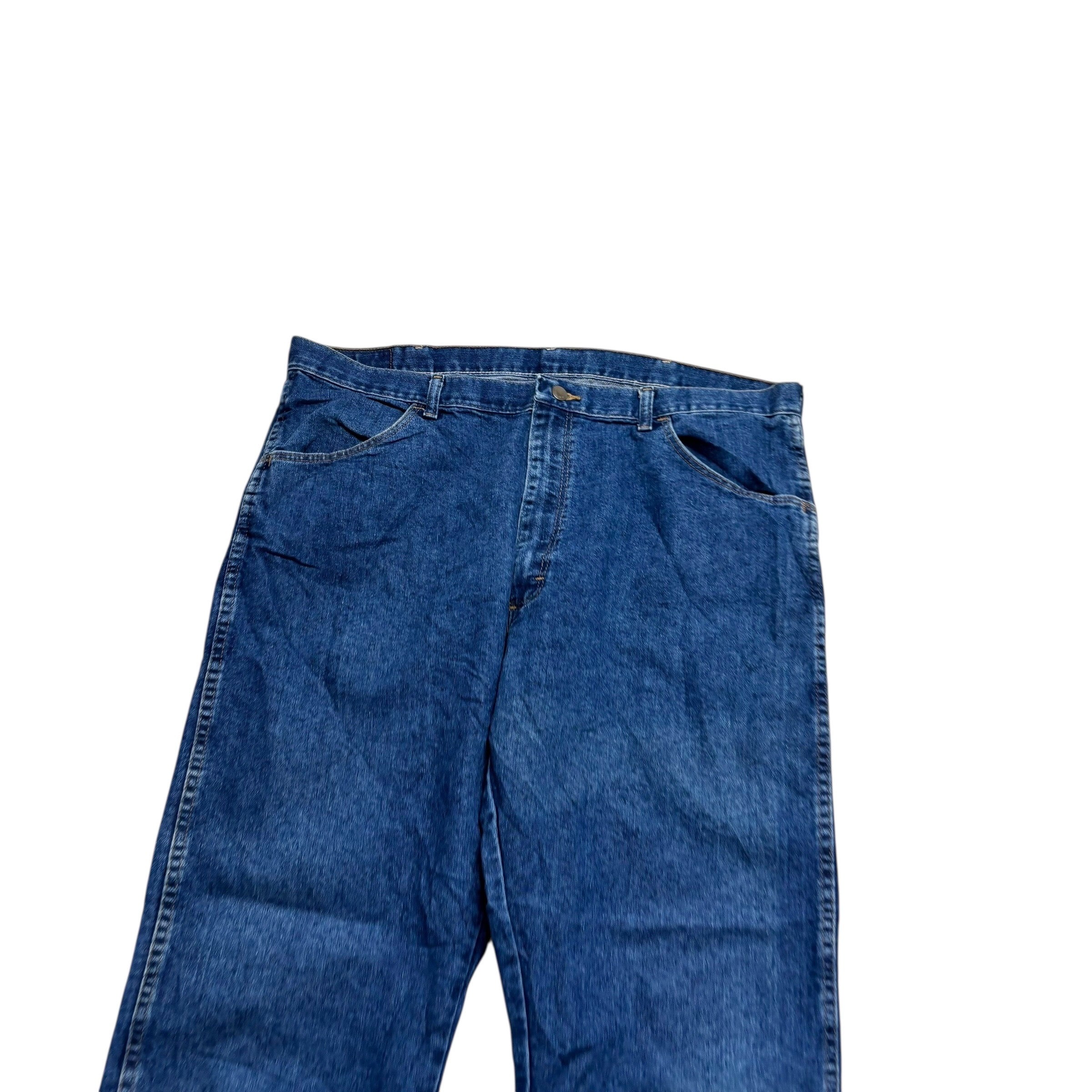 Wrangler Jeans W40 L30 Mens Mid Blue Regular Straight Fit Vintage Denim (E)