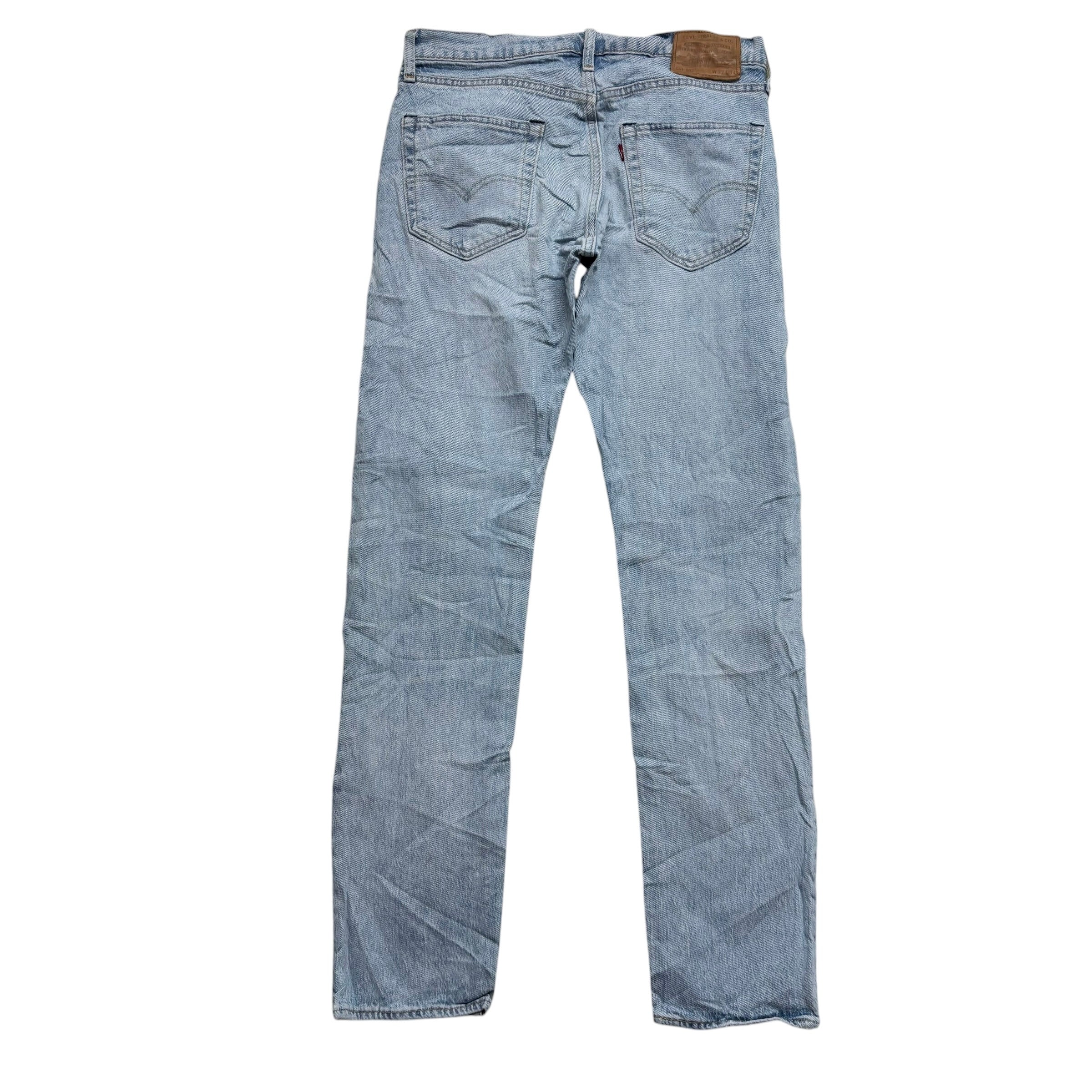 Levis 502 Jeans W32 L34 Mens Light Blue Regular Tapered Fit Stretch Denim (E)