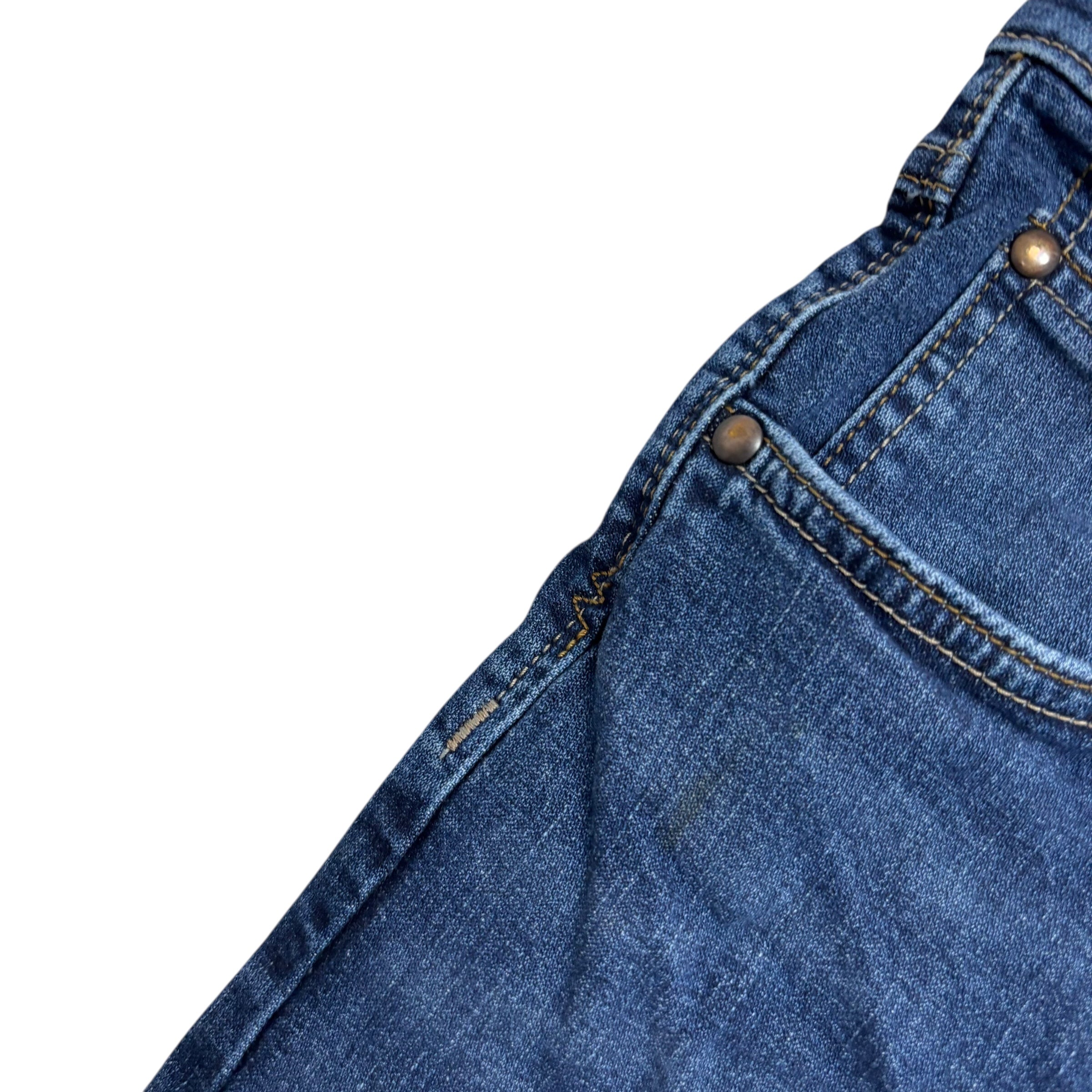 Wrangler Jeans W30 L32 Mens Dark Blue Slim Straight Fit Stretch Denim