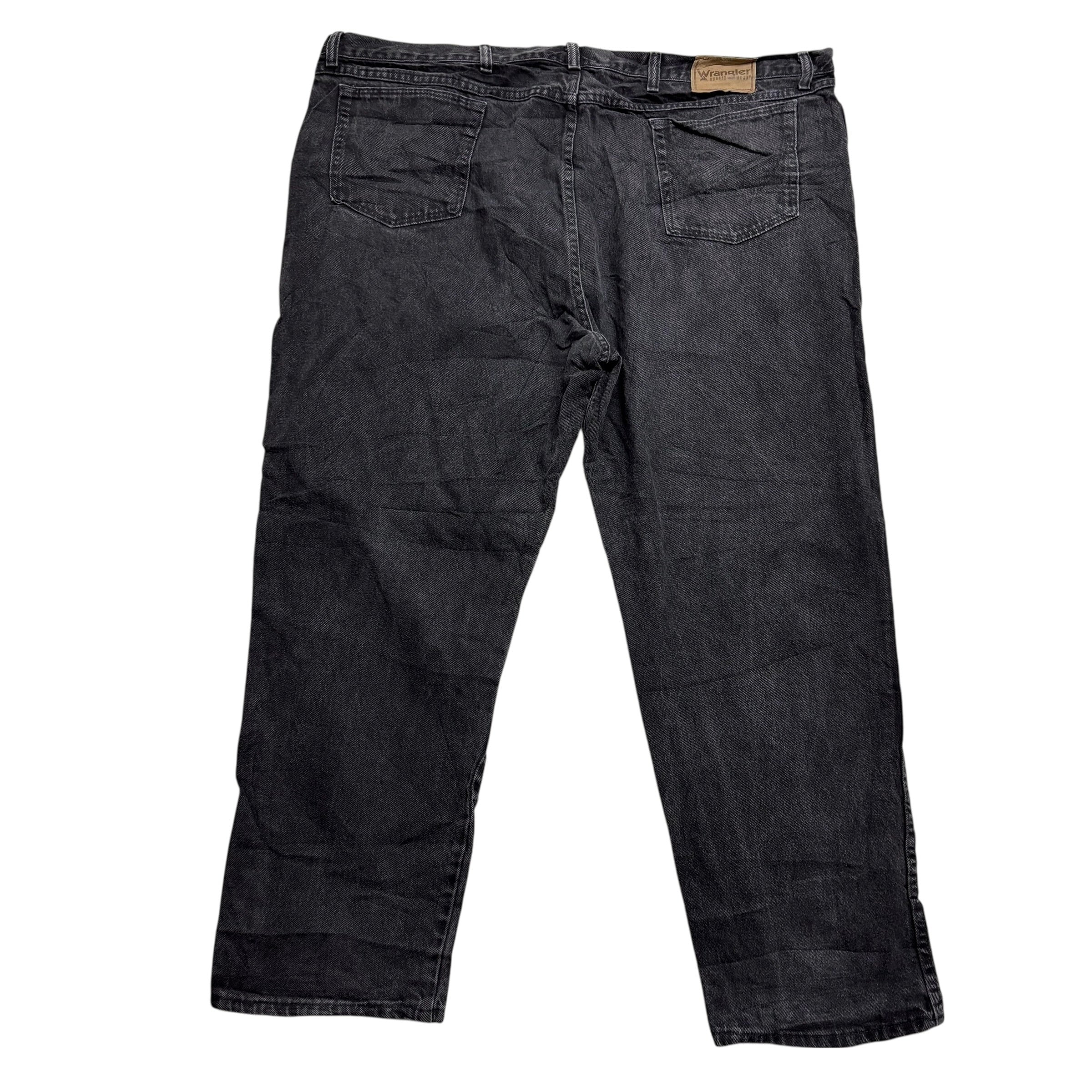 Wrangler Jeans W48 L30 Mens Black Relaxed Straight Fit Vintage Denim (E)