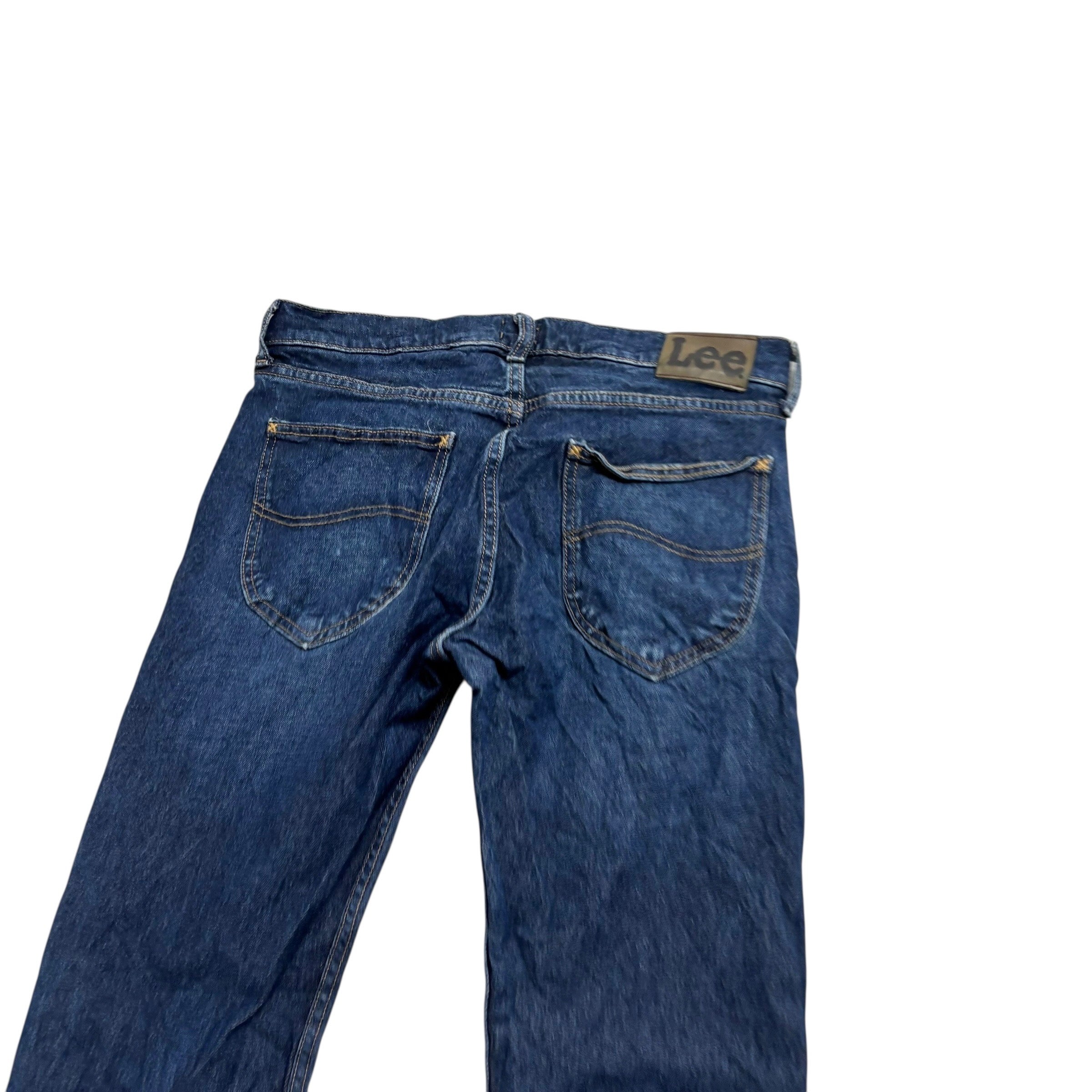 Lee Jeans W30 L30 Mens Dark Blue Slim Fit Stretch Denim (E)