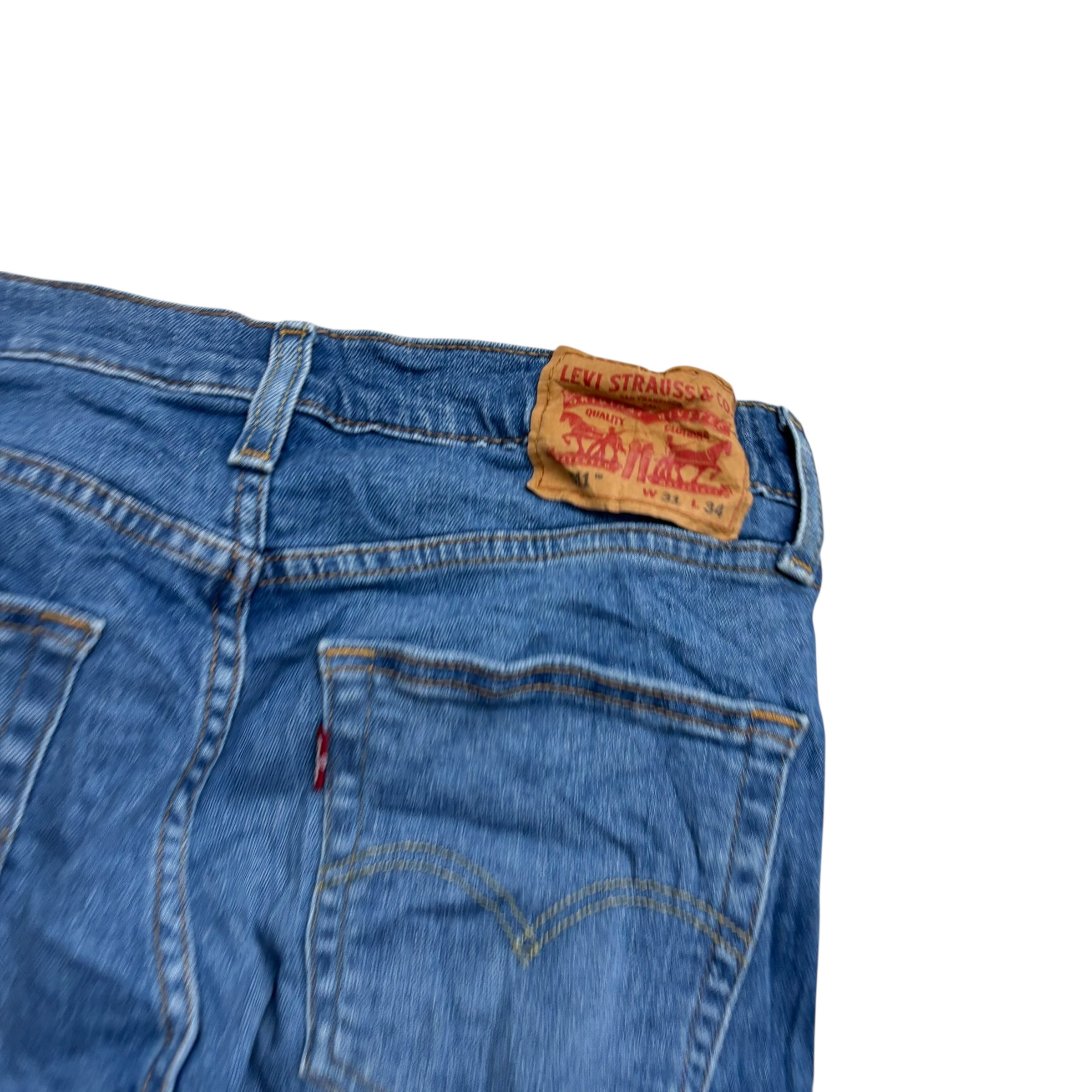 Levis 511 Jeans W31 L34 Mens Mid Blue Slim Fit Stretch Denim