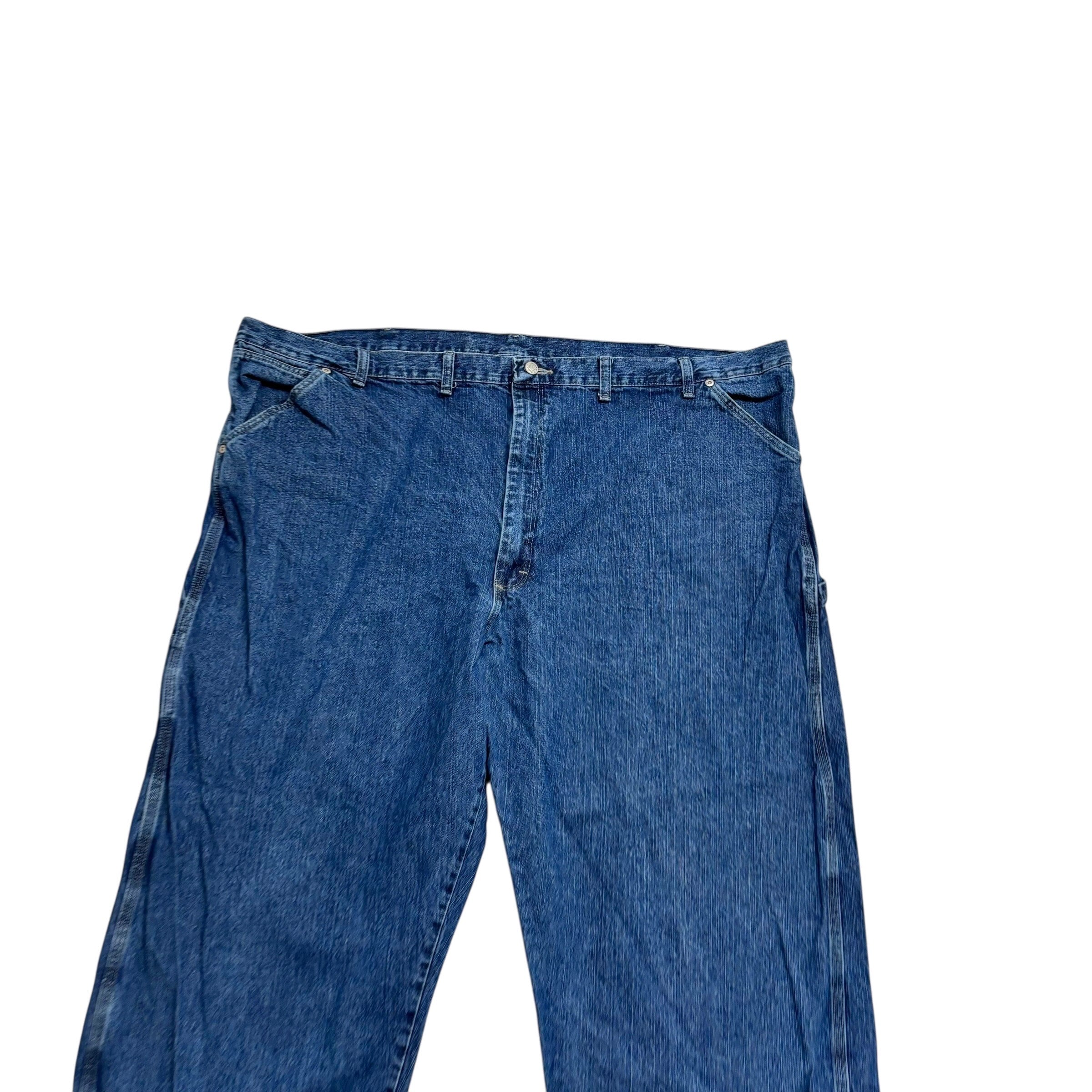 Wrangler Carpenter Jeans W50 L29 Mens Mid Blue Relaxed Straight Fit Denim