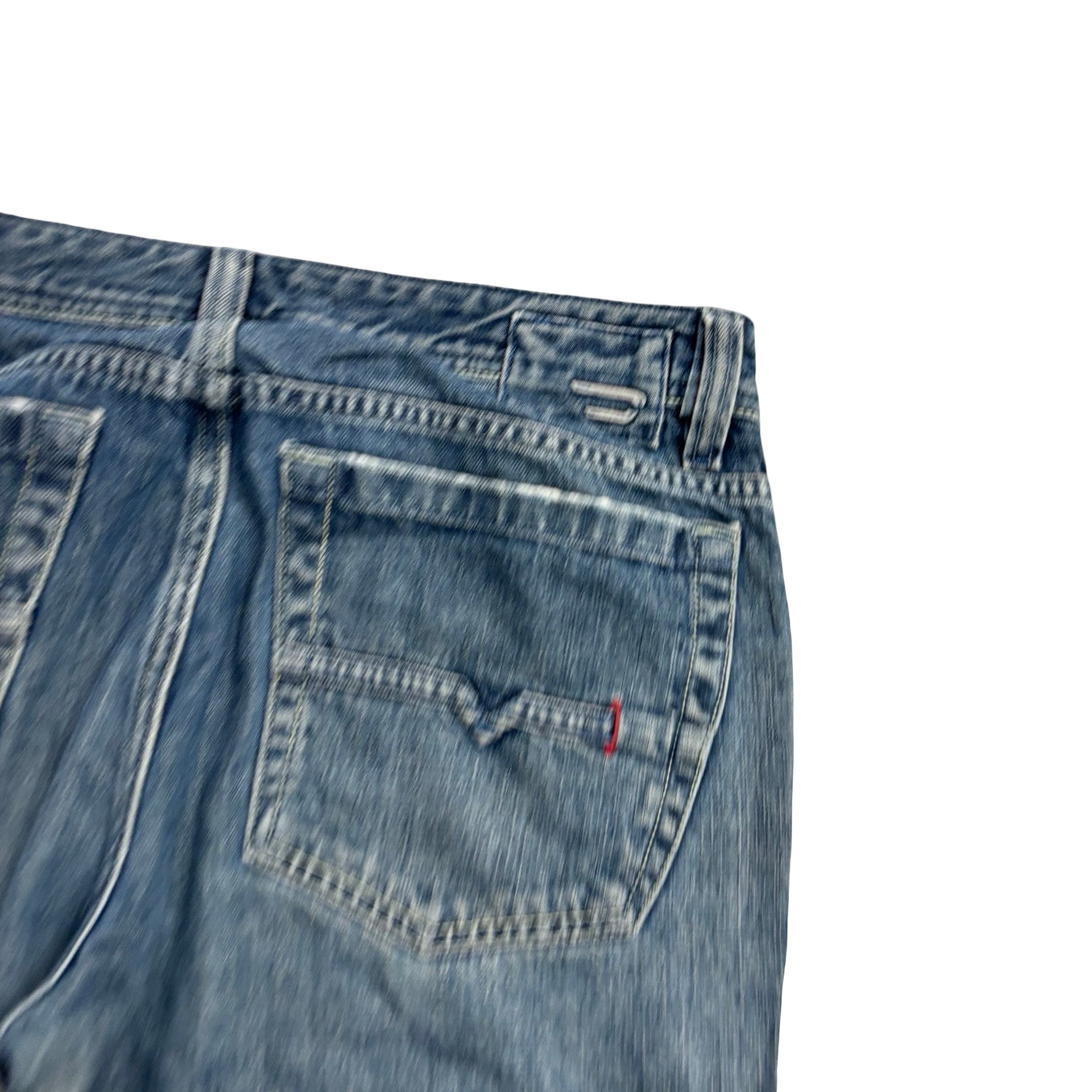 Diesel Rolan Jeans W30 L30 Mens Mid Blue Relaxed Straight Fit Denim