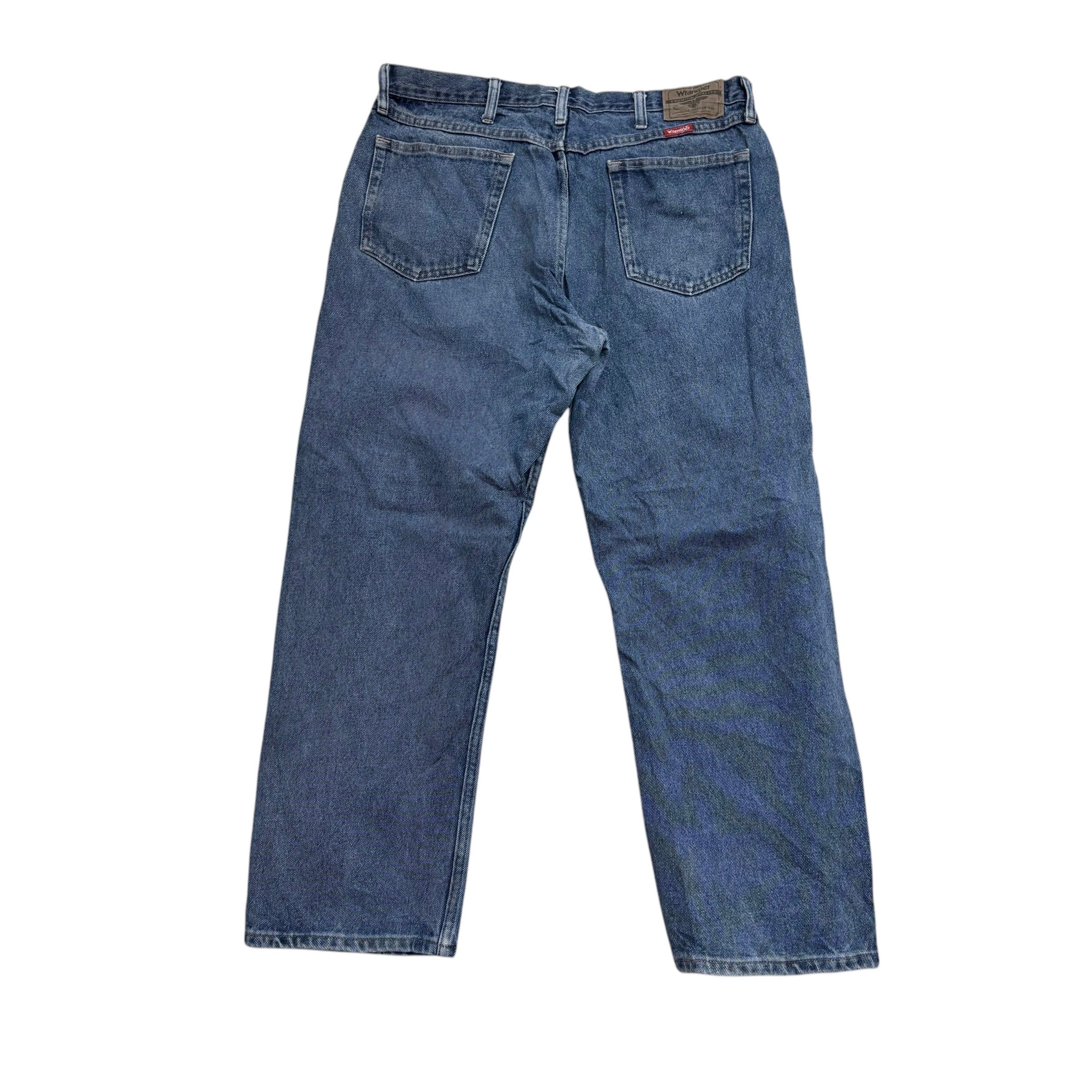 Wrangler Jeans W36 L29 Mens Mid Blue Baggy Relaxed Straight Fit Denim