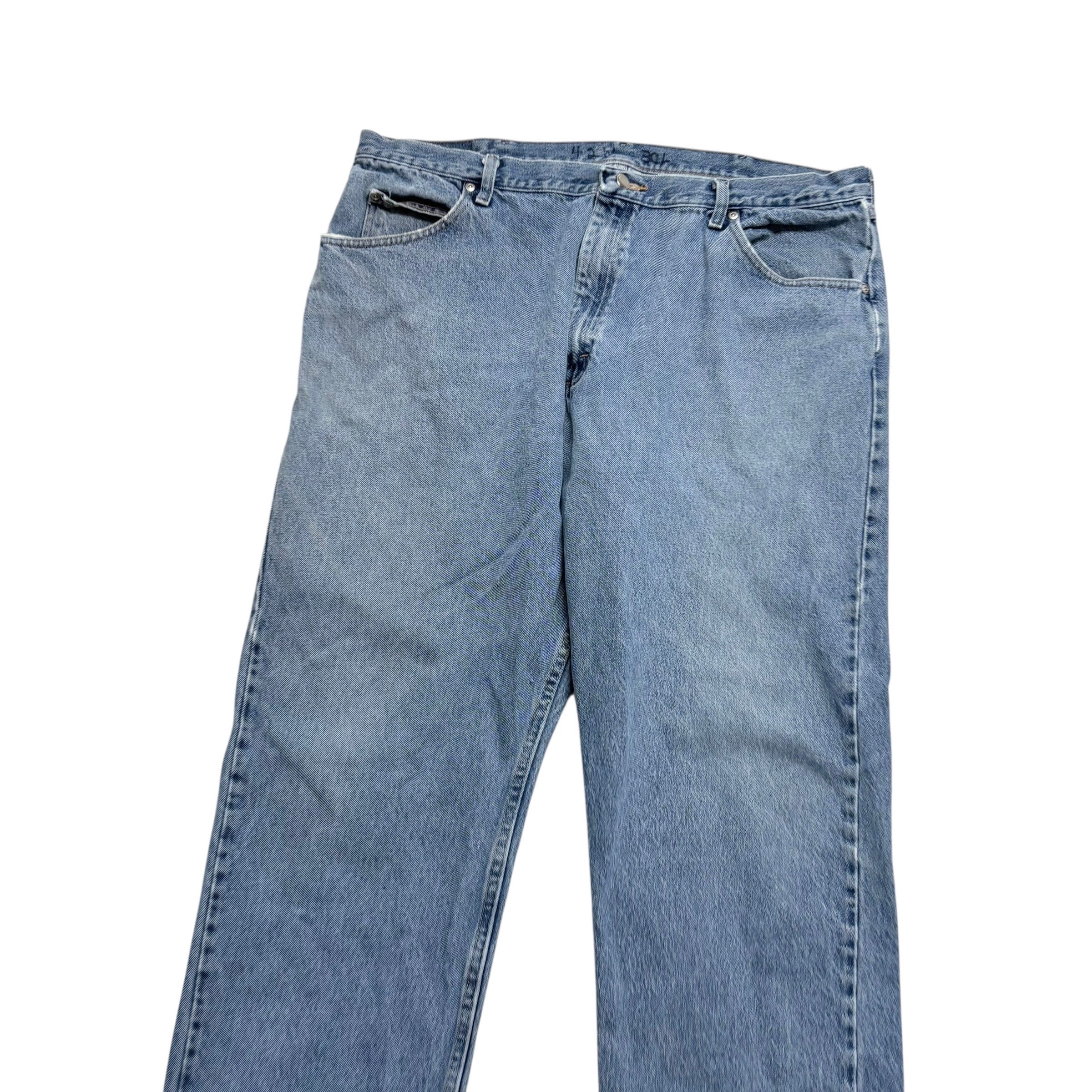 Wrangler Jeans W40 L30 Mens Light Blue Relaxed Straight Fit Denim
