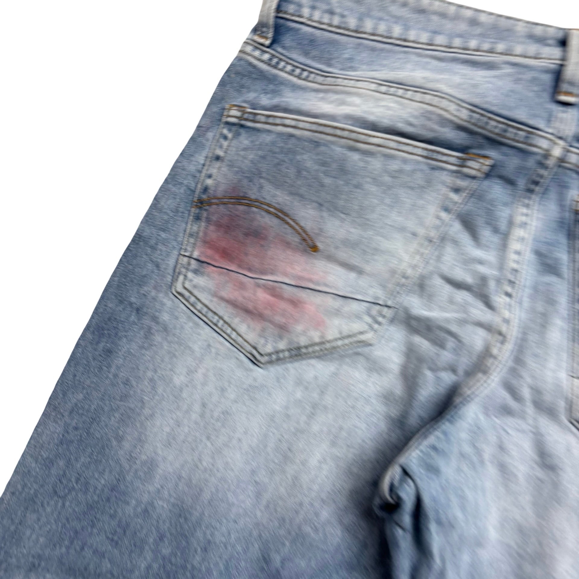 G-Star Jeans W30 L32 Mens Light Blue Regular Tapered Fit Stretch Denim