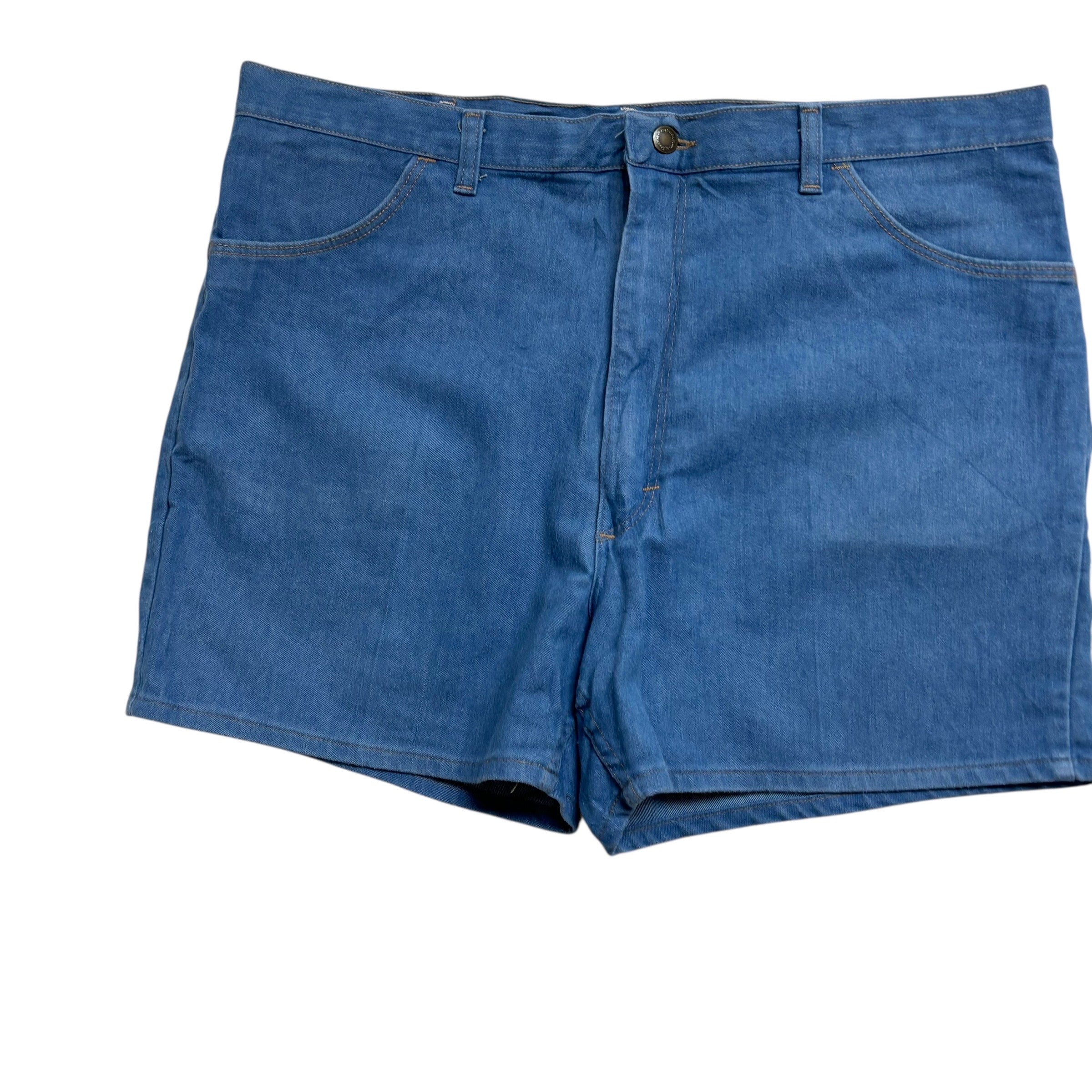 Vintage Wrangler Denim Shorts W40 Mens Blue 4in