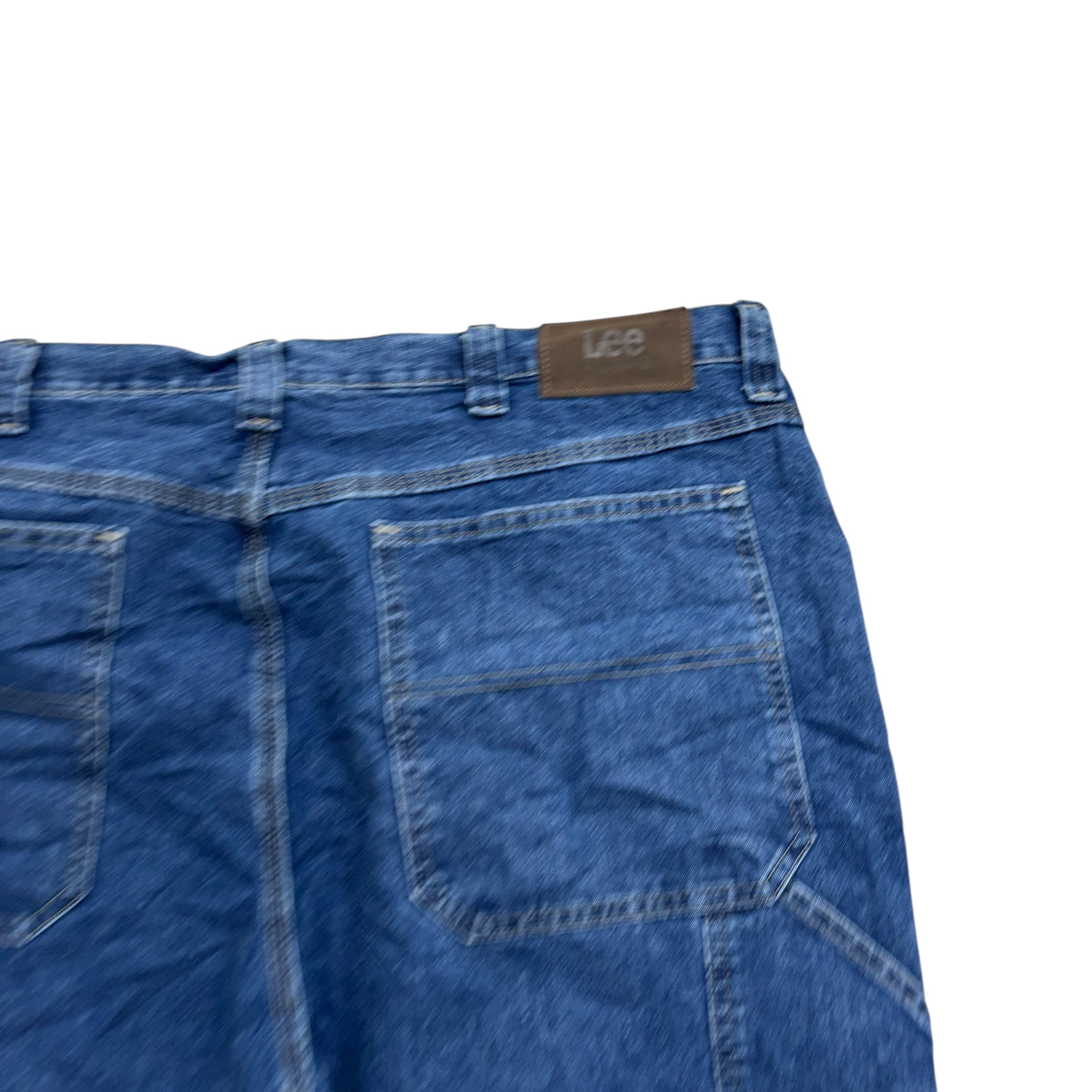 Lee Carpenter Jeans W44 L28 Mens Mid Blue Relaxed Fit Baggy Denim (E)