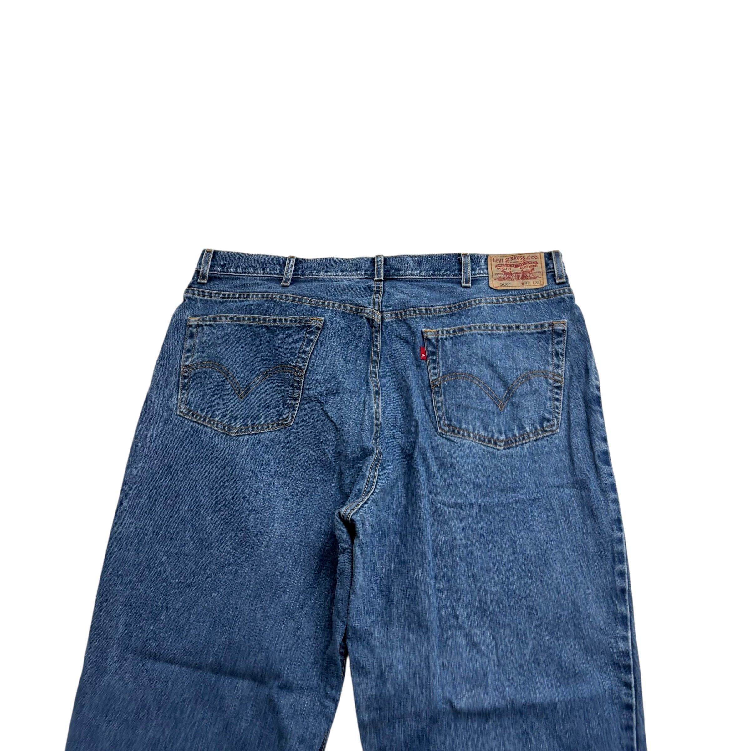 Levis 560 Jeans W42 L30 Mens Mid Blue Baggy Relaxed Comfort Vintage Denim (F)