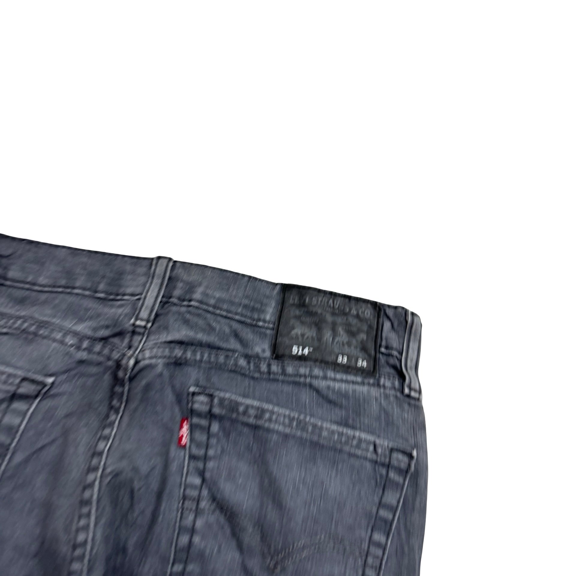 Levis 514 Jeans W32 L32 Mens Grey Regular Straight Fit Stretch Denim (E)