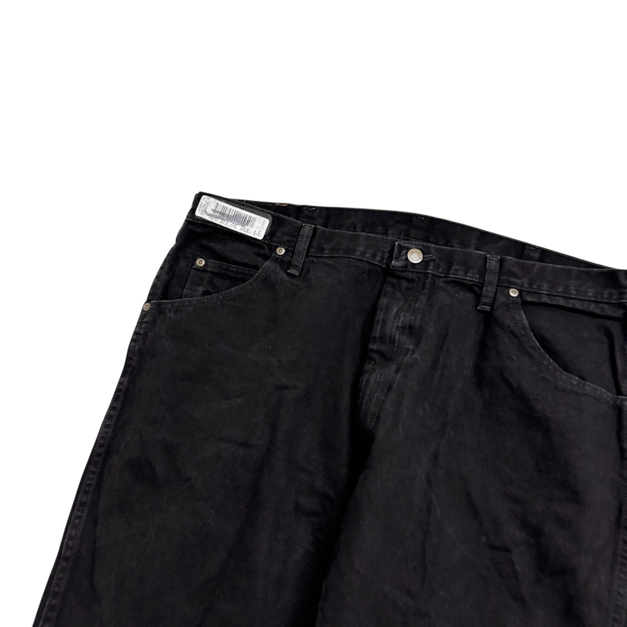 Wrangler Jeans W40 L34 Mens Black Relaxed Tapered Fit Vintage Denim