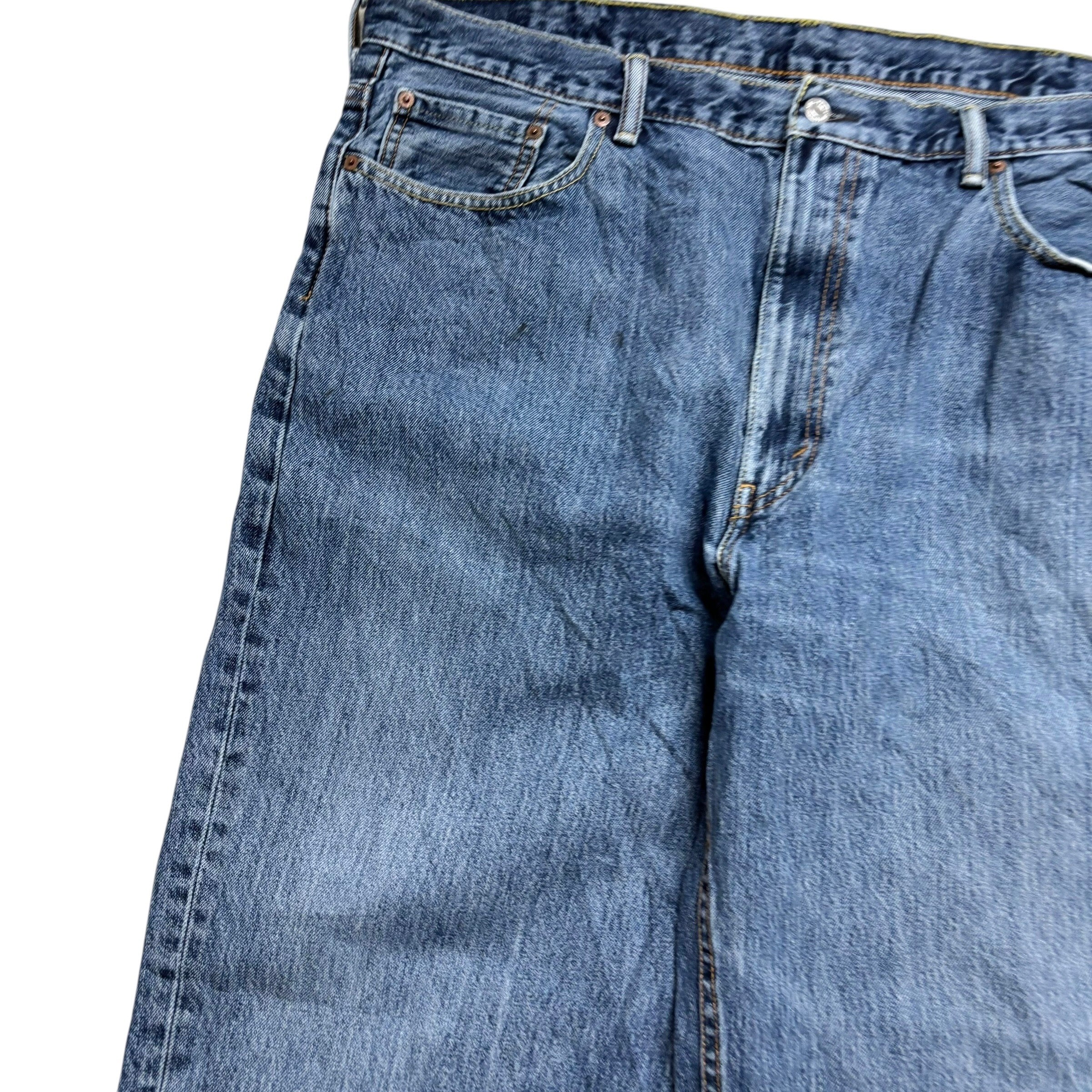 Levis 550 Jeans W42 L34 Mens Mid Blue Baggy Relaxed Straight Fit Denim