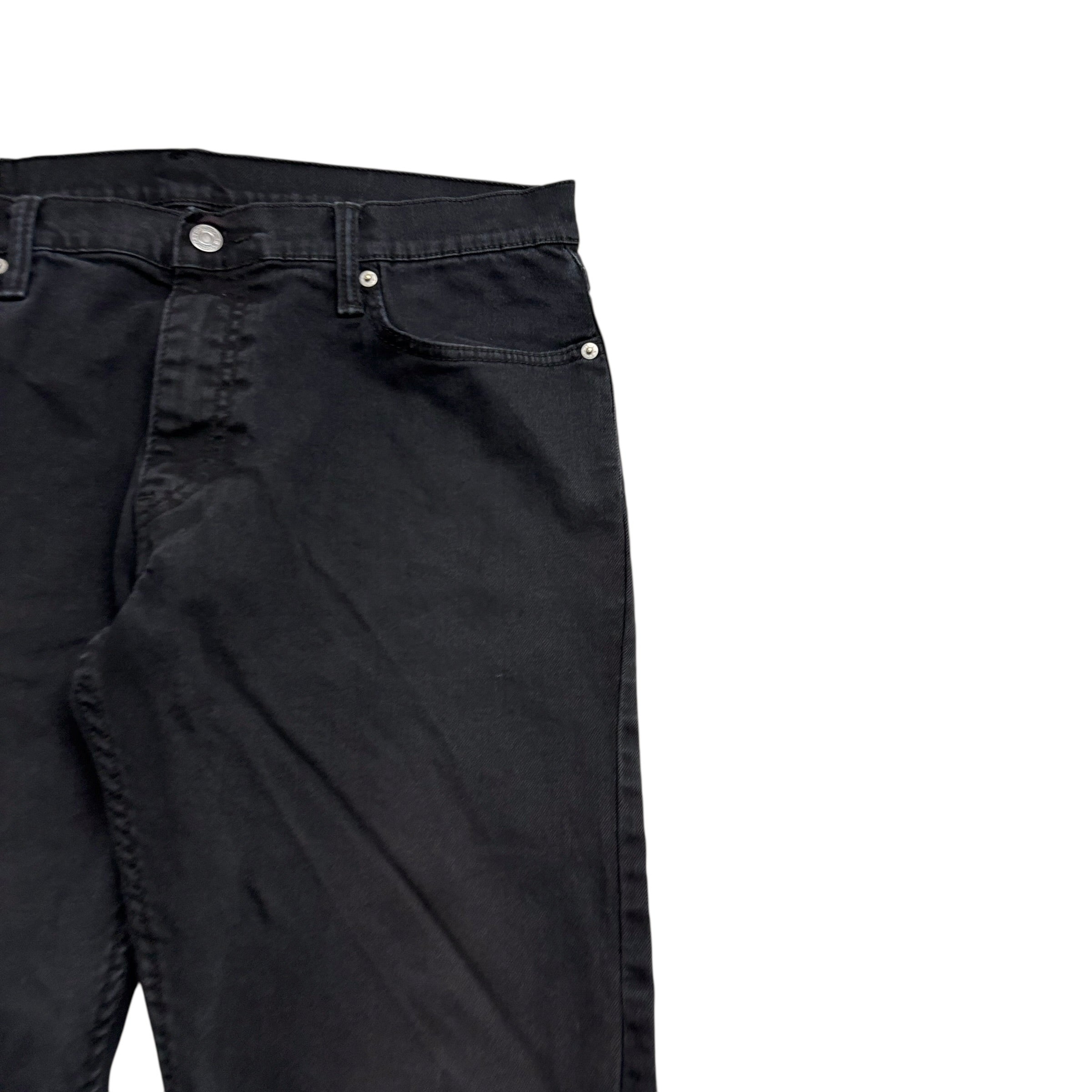 Levis 514 Jeans W34 L29 Mens Black Regular Straight Fit Stretch Denim