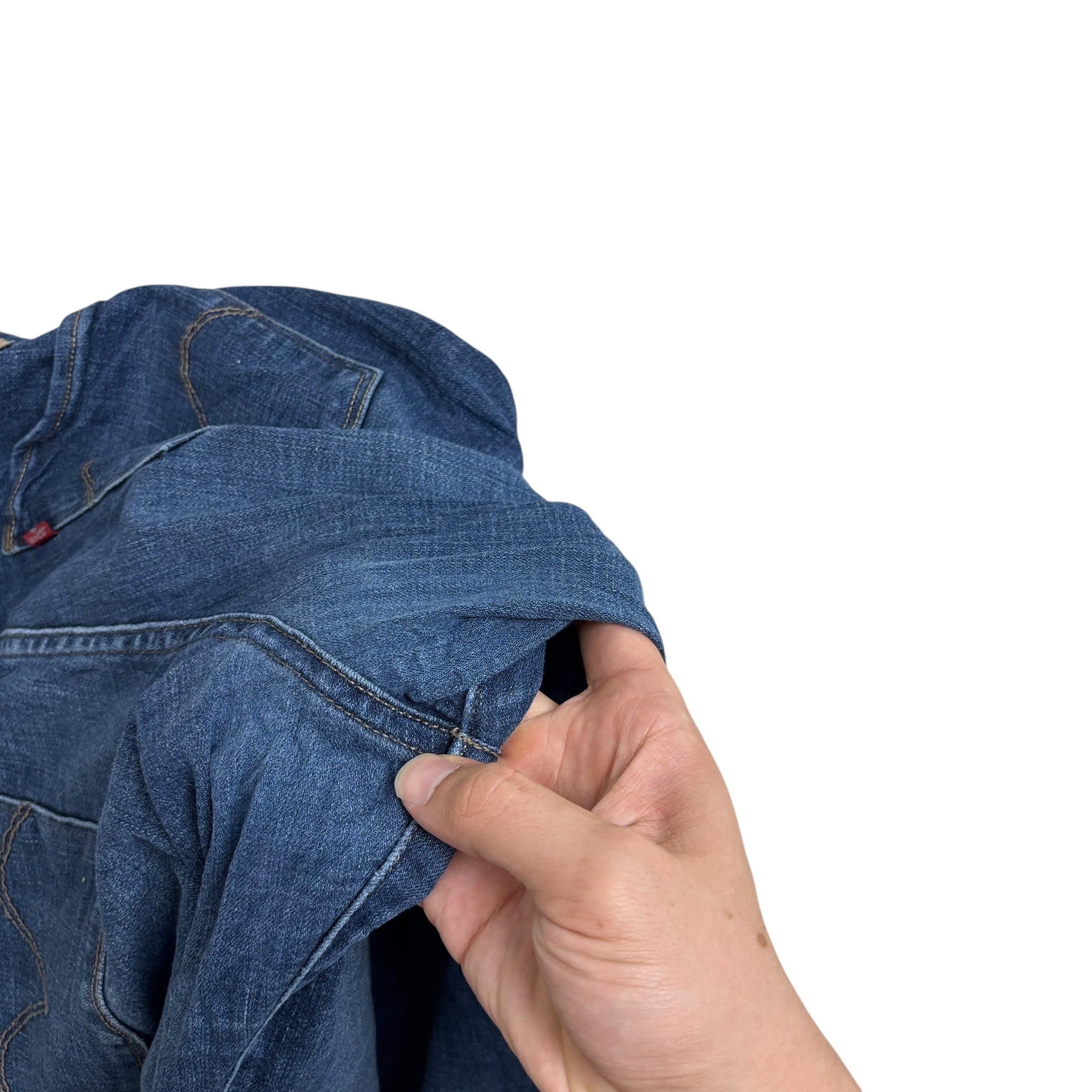 Levis Jeans W32 L30 Womens Mid Rise Skinny Fit Dark Blue Stretch Denim