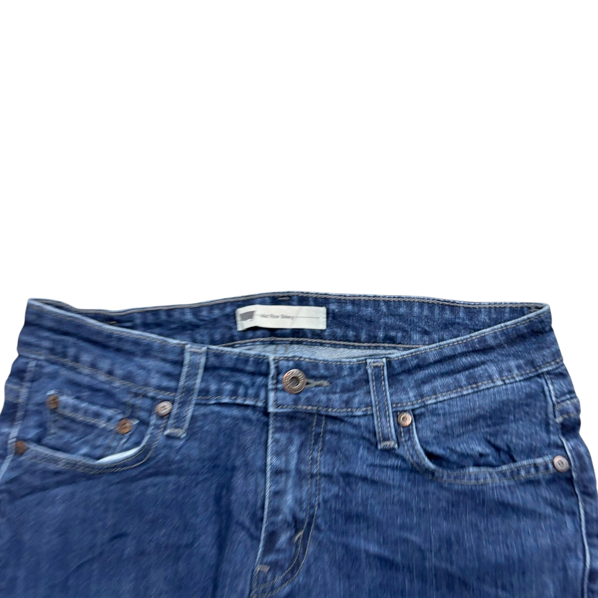 Levis Jeans W29 L28 Womens Mid Rise Skinny Dark Blue Stretch Vintage Denim (E)