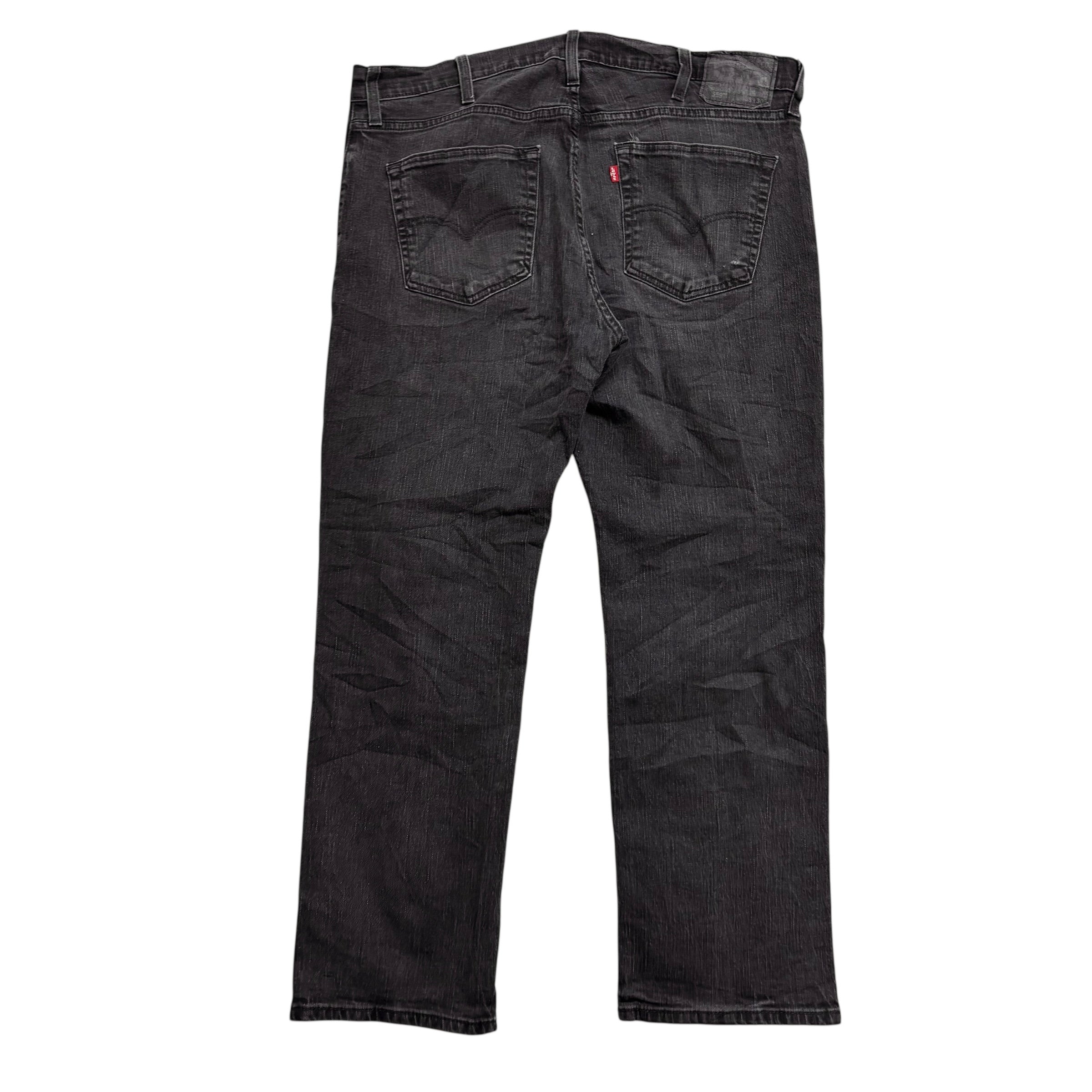 Levis 559 Jeans W38 L30 Mens Black Relaxed Straight Fit Stretch Denim
