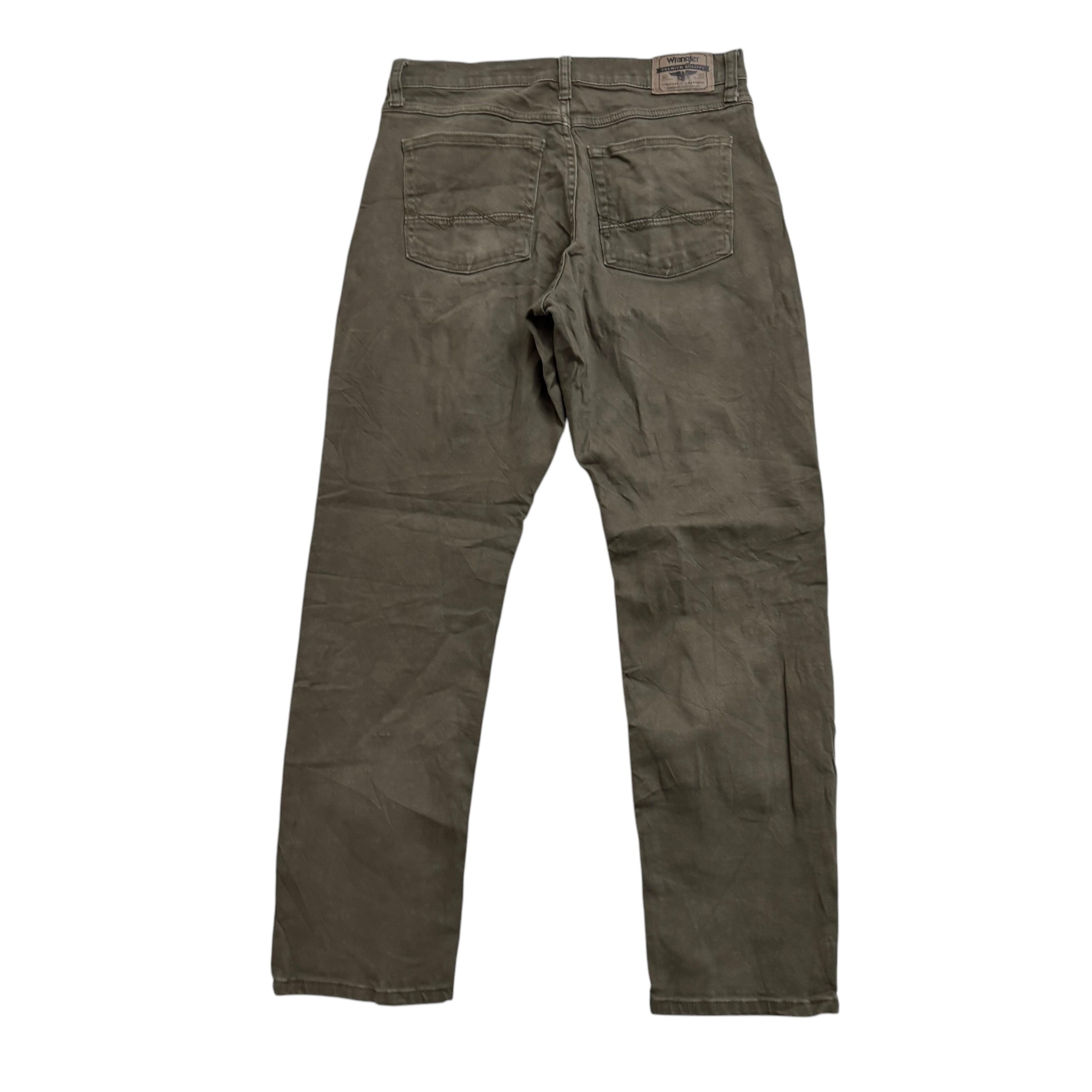 Wrangler Jeans W30 L30 Mens Green Athletic Tapered Fit Stretch Denim