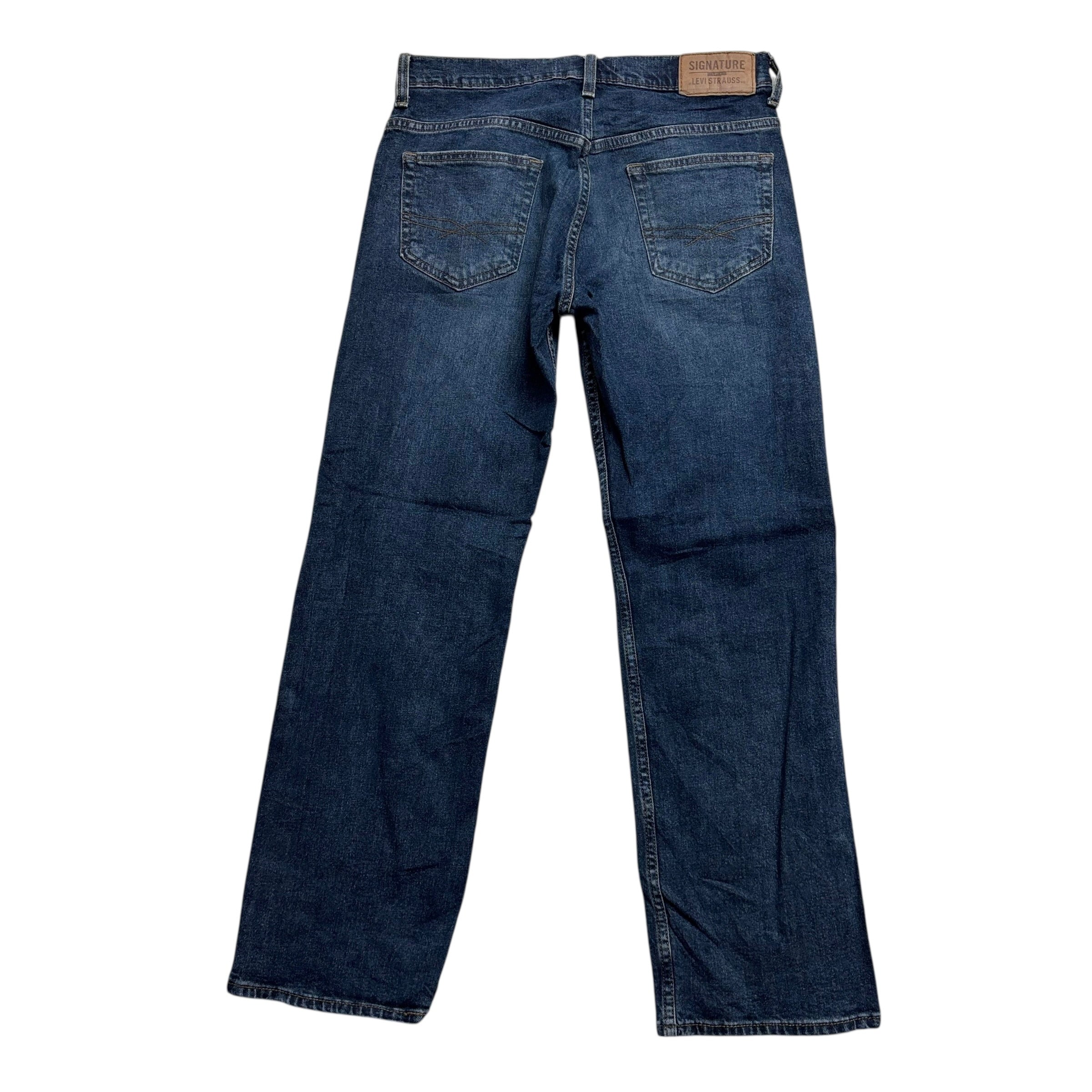 Levis Signature Jeans W28 L29 Mens Dark Blue Baggy Relaxed Fit Stretch (E)