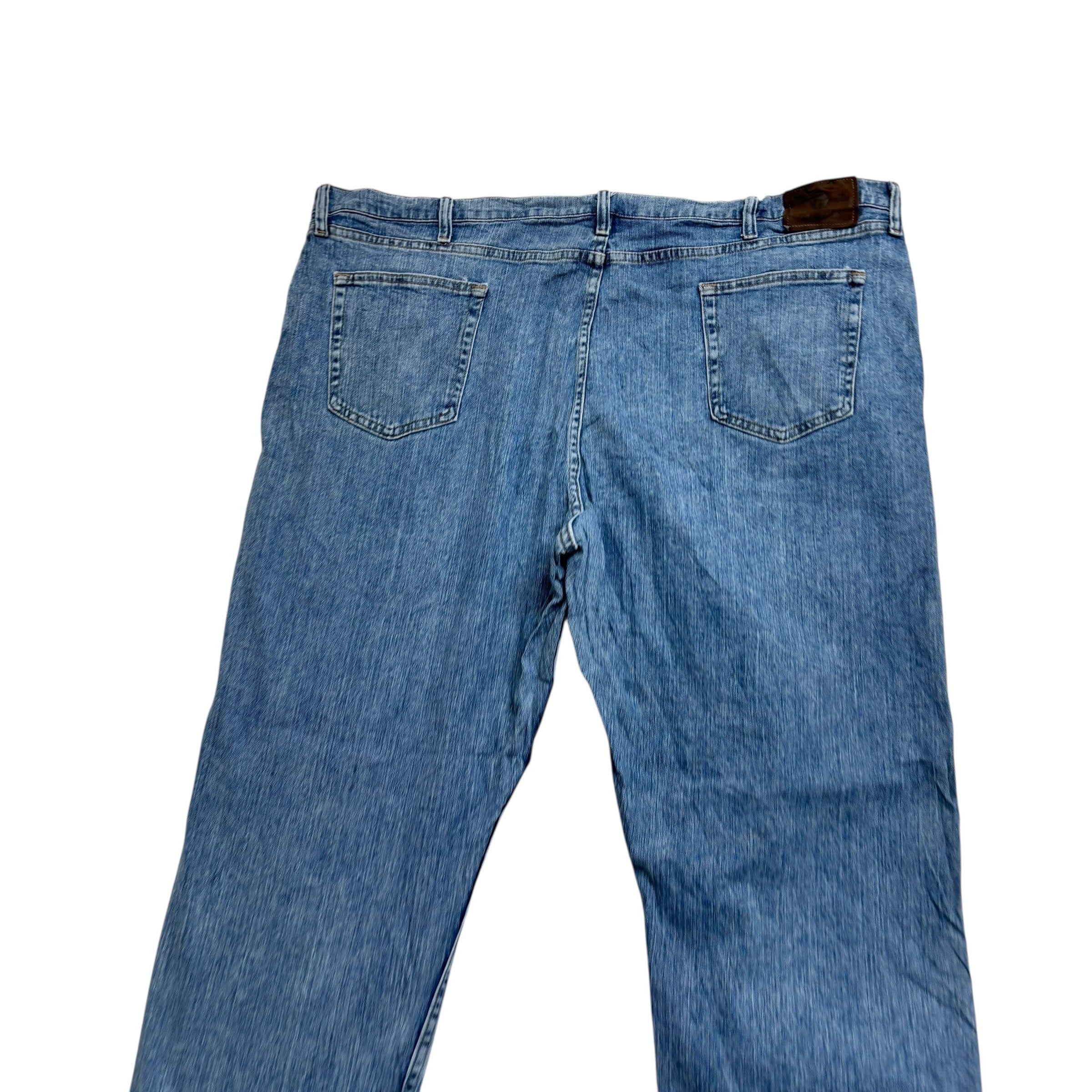 Wrangler Jeans W48 L30 Mens Mid Blue Relaxed Straight Fit Stretch Denim (E)