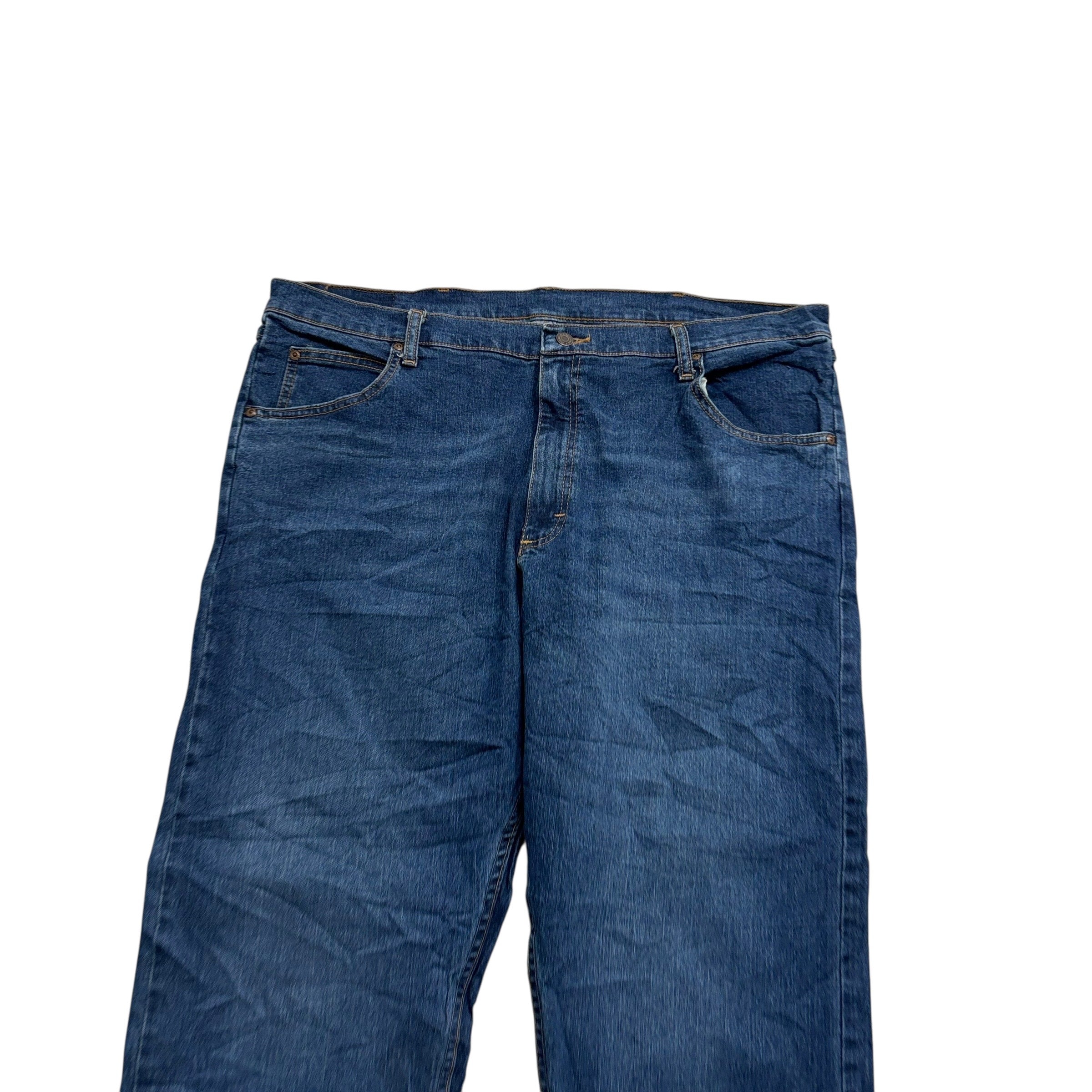 Wrangler Jeans W40 L29 Mens Dark Blue Relaxed Straight Fit Stretch Denim
