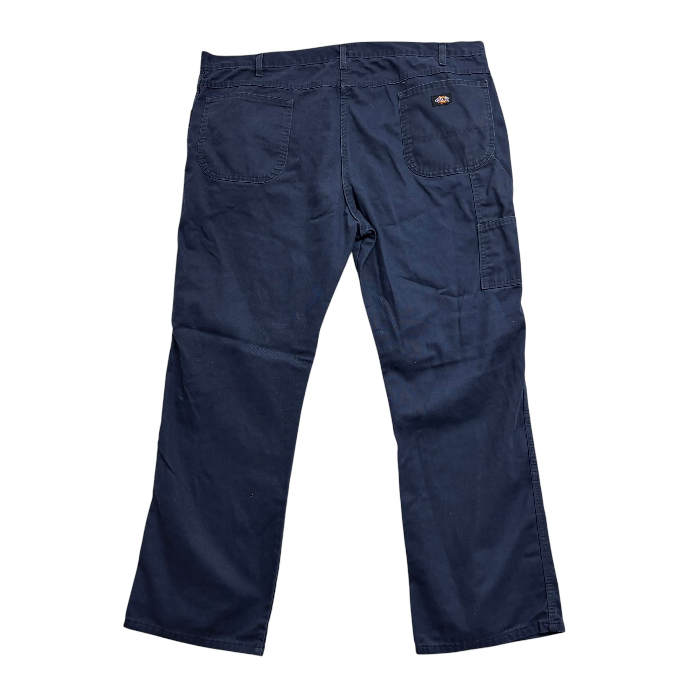 Dickies Carpenter Pants W44 L32 Mens Navy Blue Relaxed Straight Fit Trousers (E)