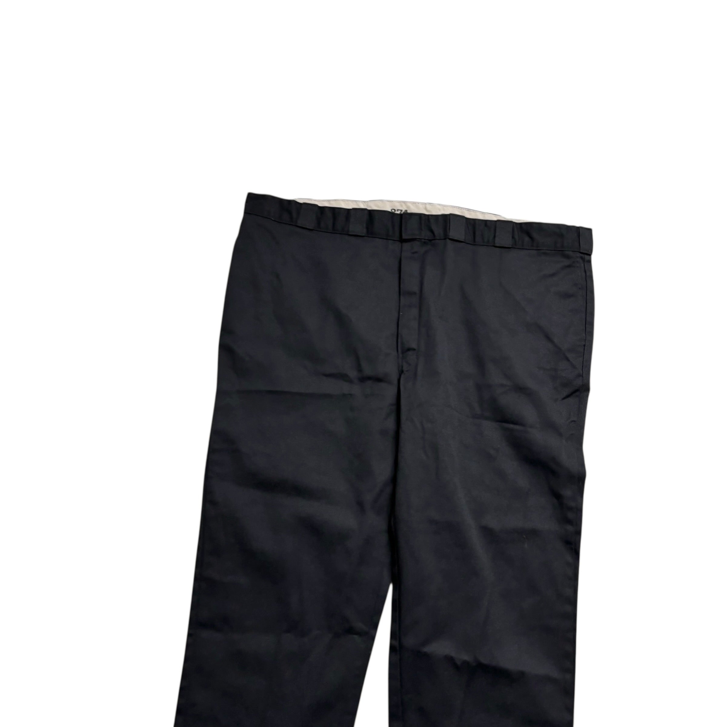 Dickies 874 Trousers W50 L32 Mens Black Original Straight Fit Pants (E)